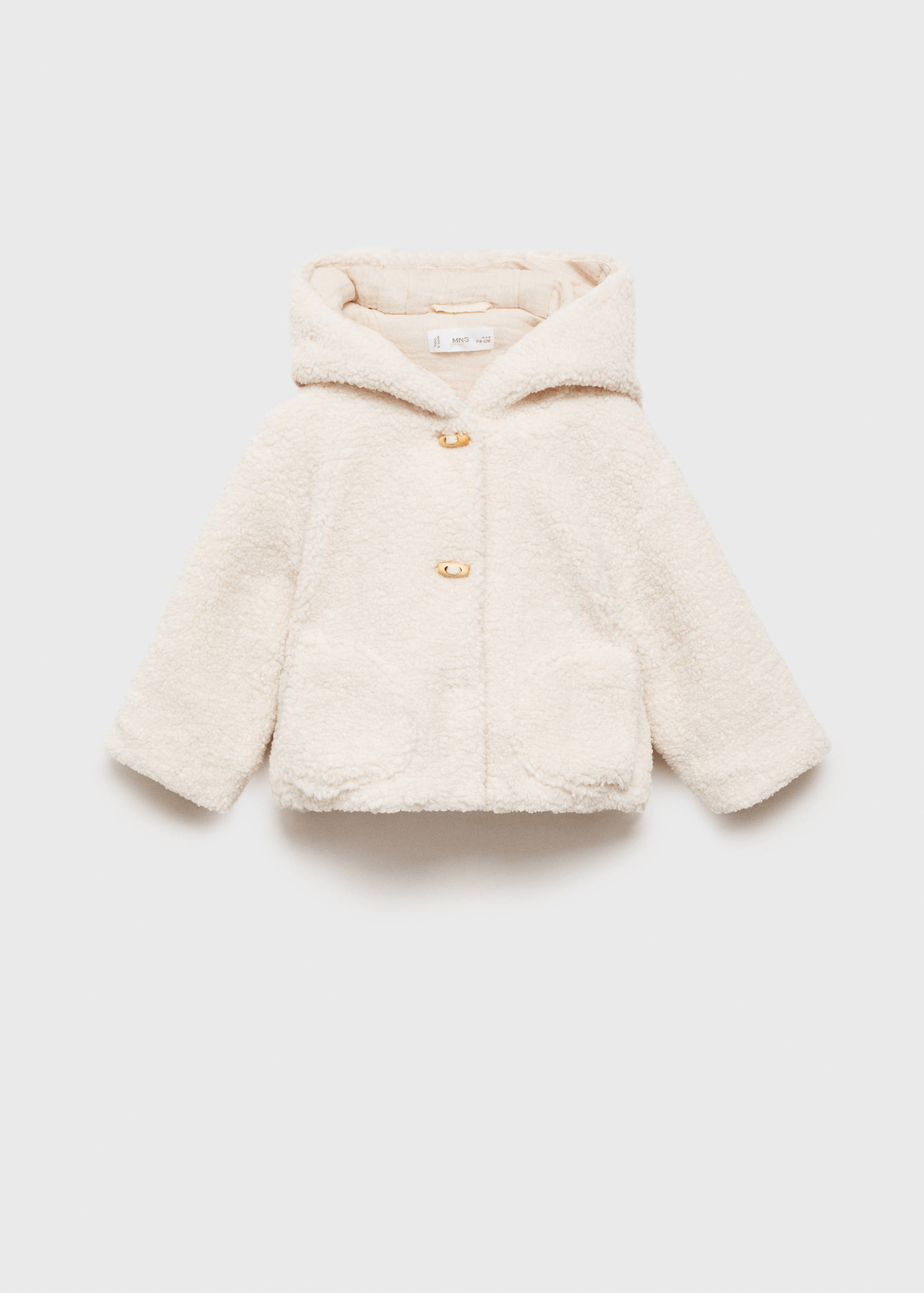 Шуба из искусственной овчины с капюшоном - Изделие без модели