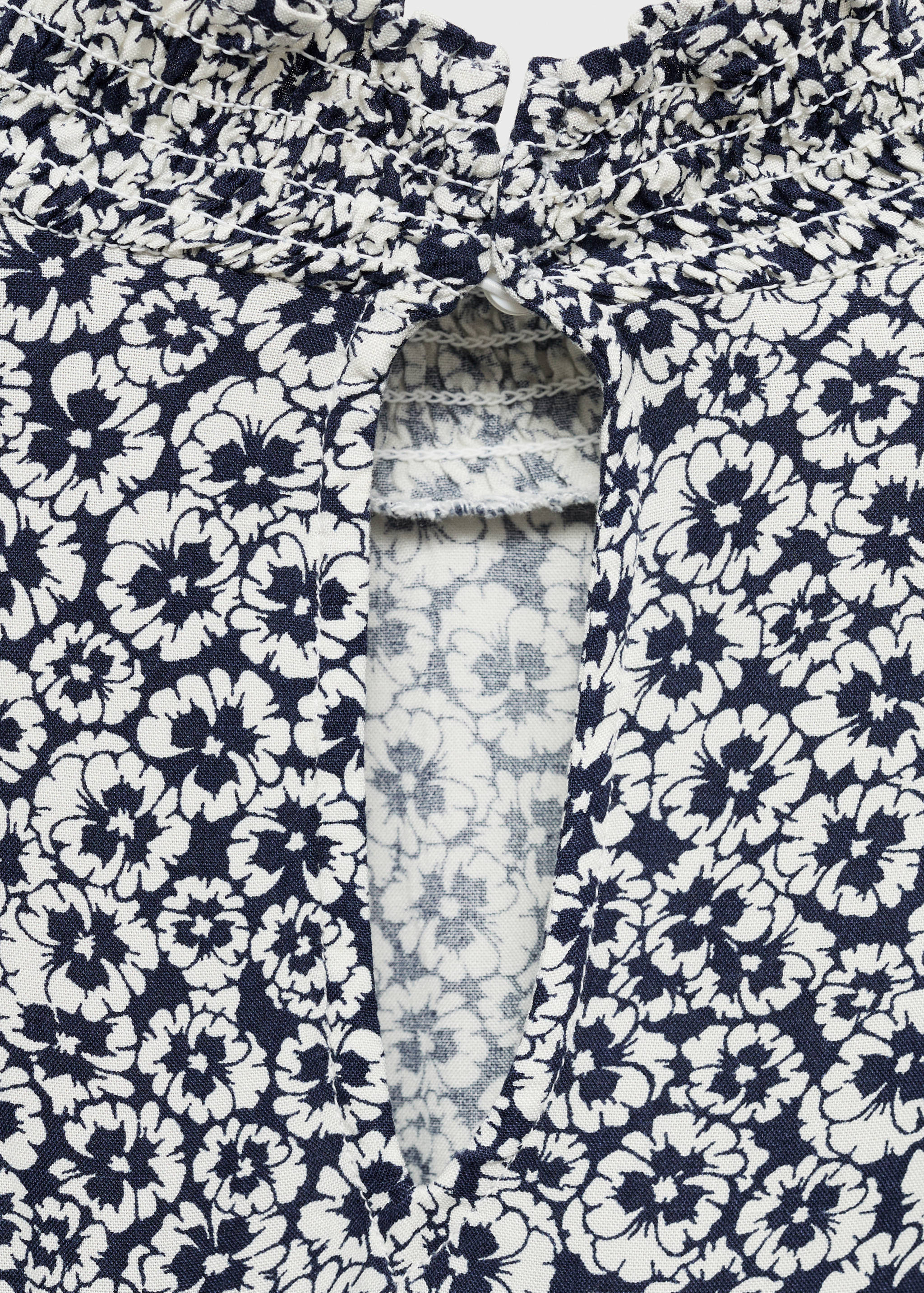 Ruffled floral print dress - Details of the article 0