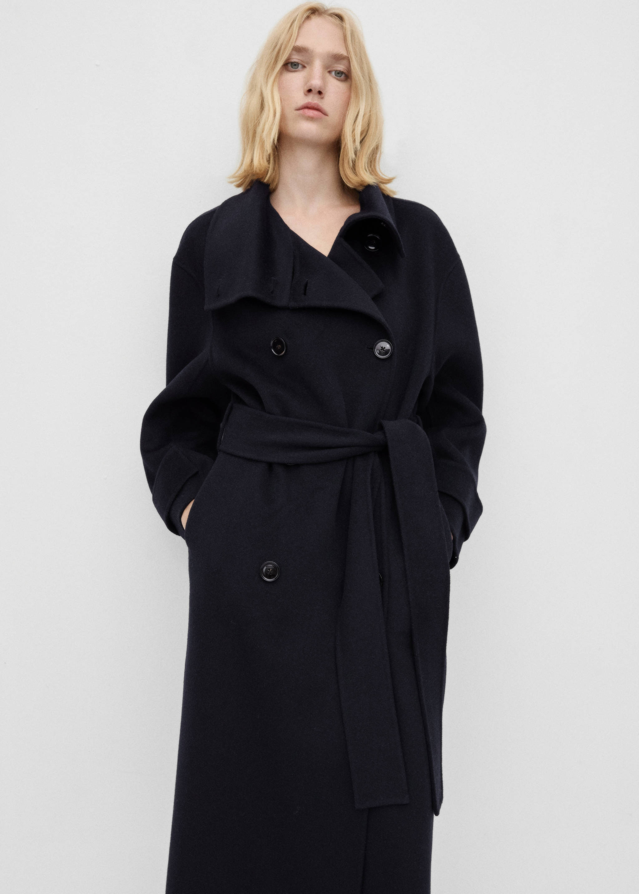 Double-breasted wool coat - Medium plane