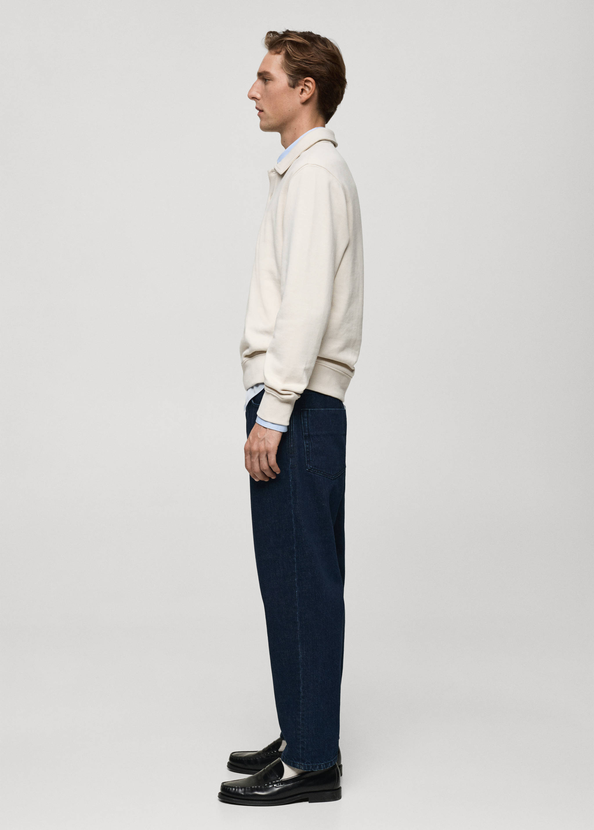 Sweat-shirt polo coton mélangé - Détail de l'article 2