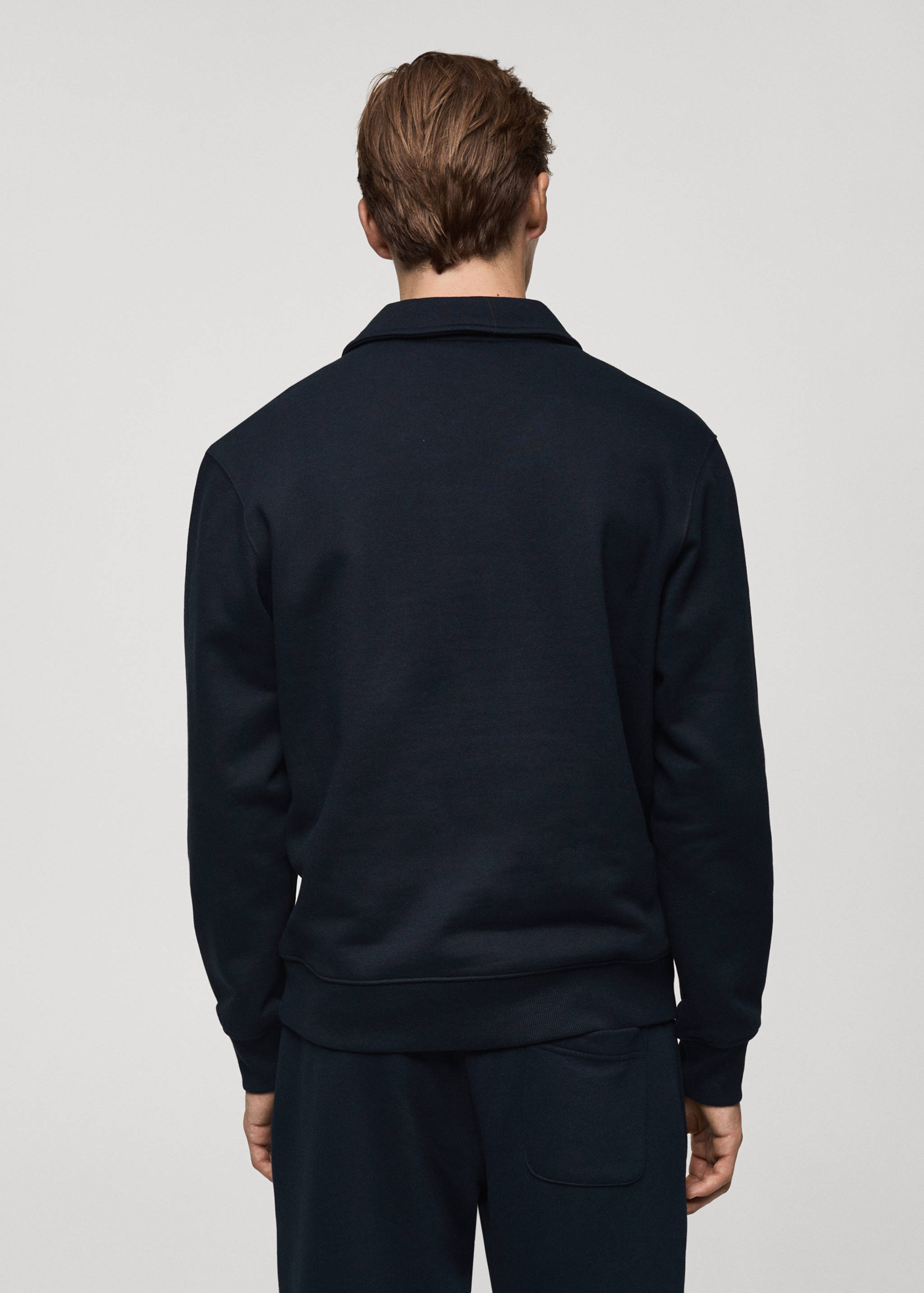 Sweat-shirt polo coton mélangé - Verso de l’article