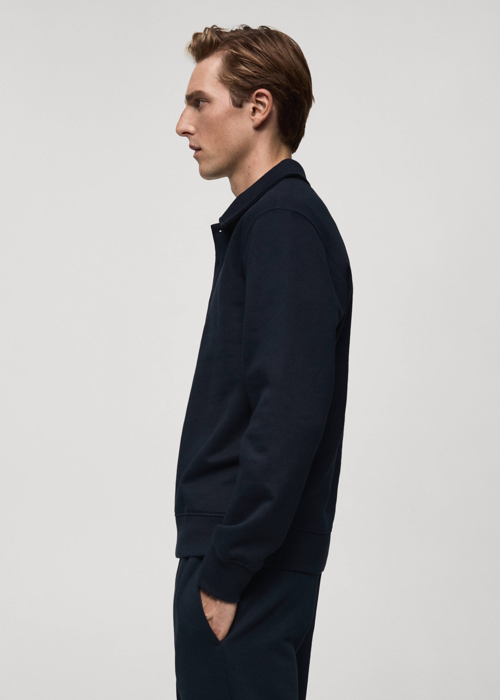 Sweat-shirt polo coton mélangé - Détail de l'article 2