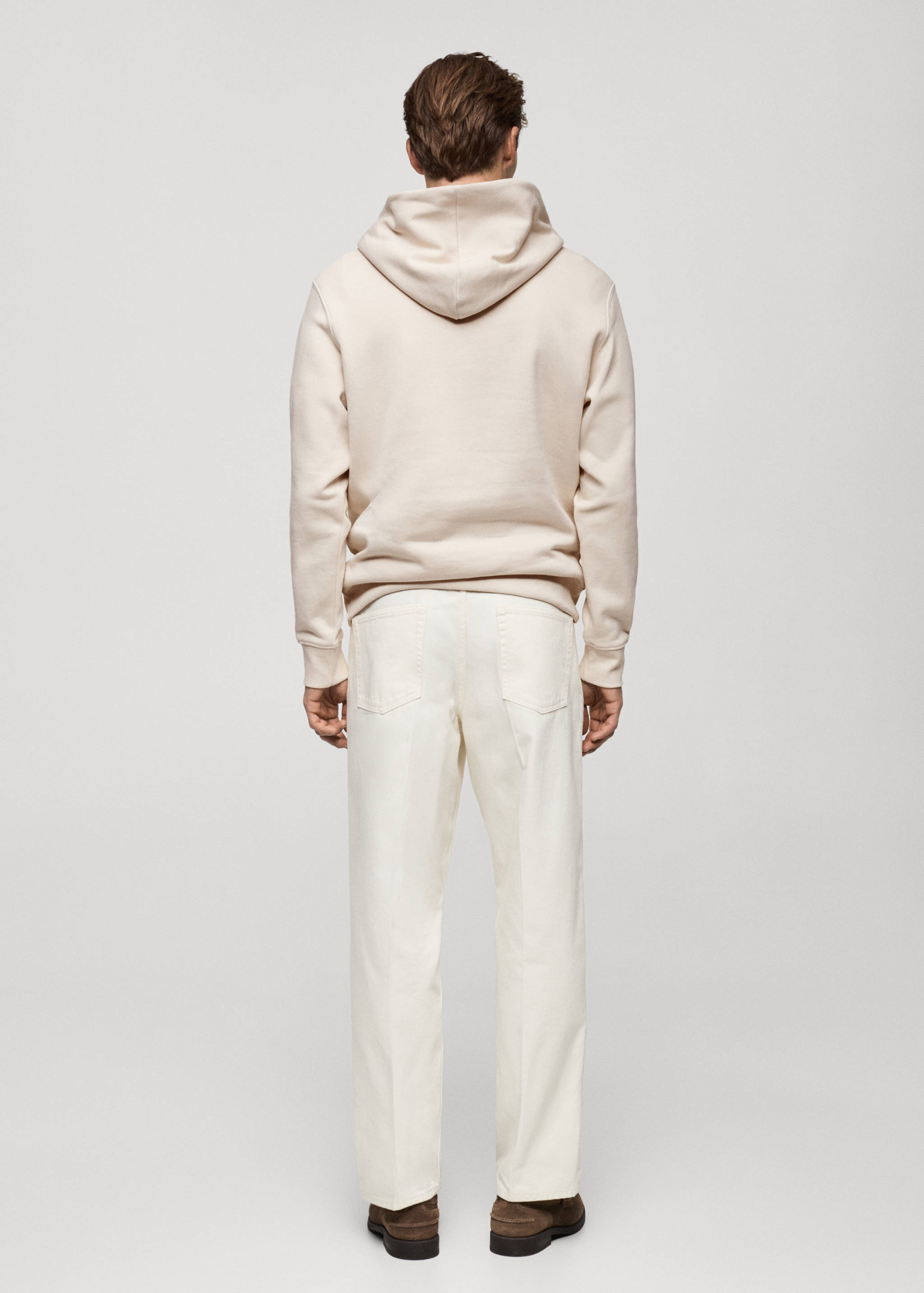 Свитшот кенгуру из хлопка с капюшоном - Обратная сторона изделия