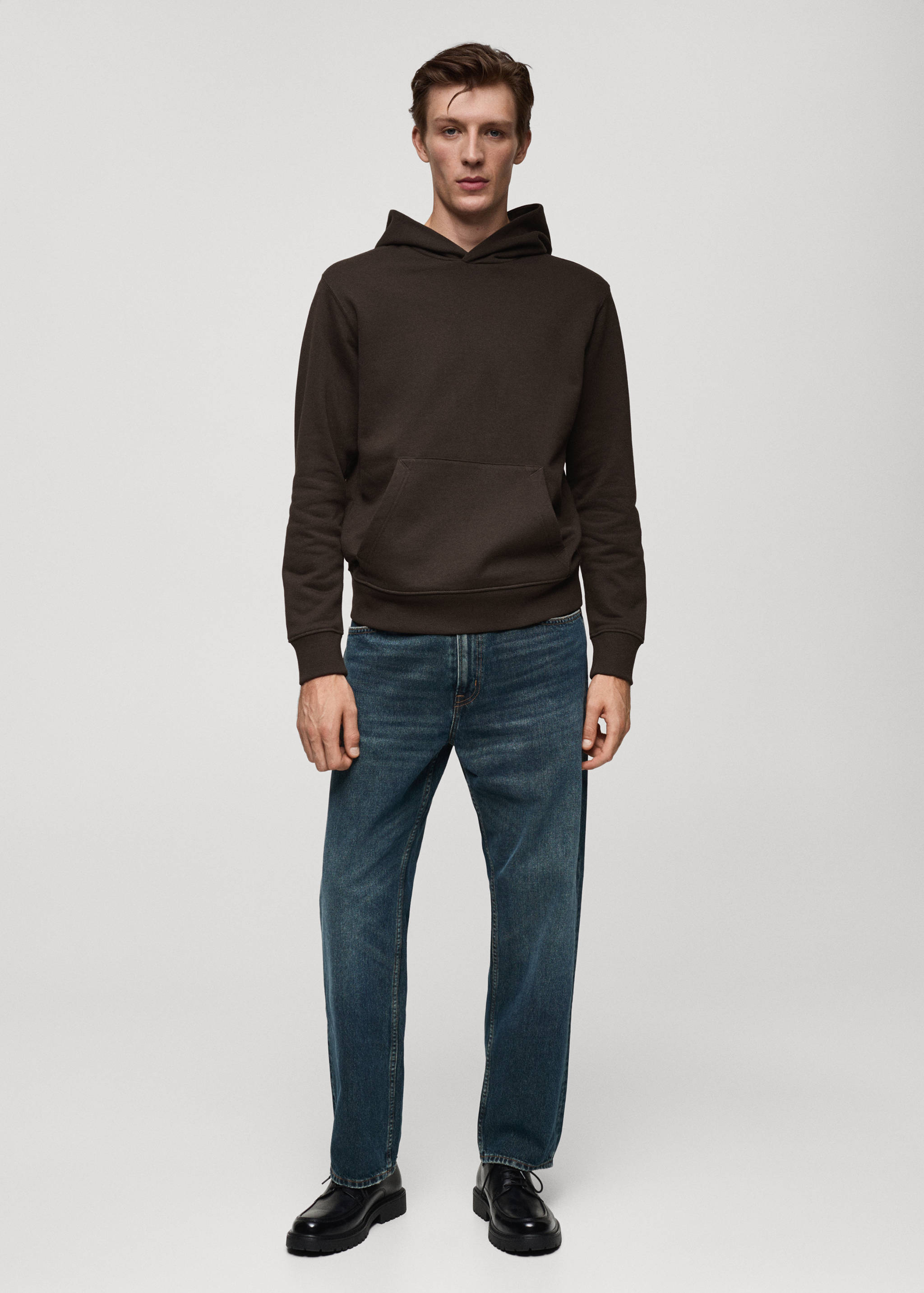 Свитшот кенгуру из хлопка с капюшоном - Общий план