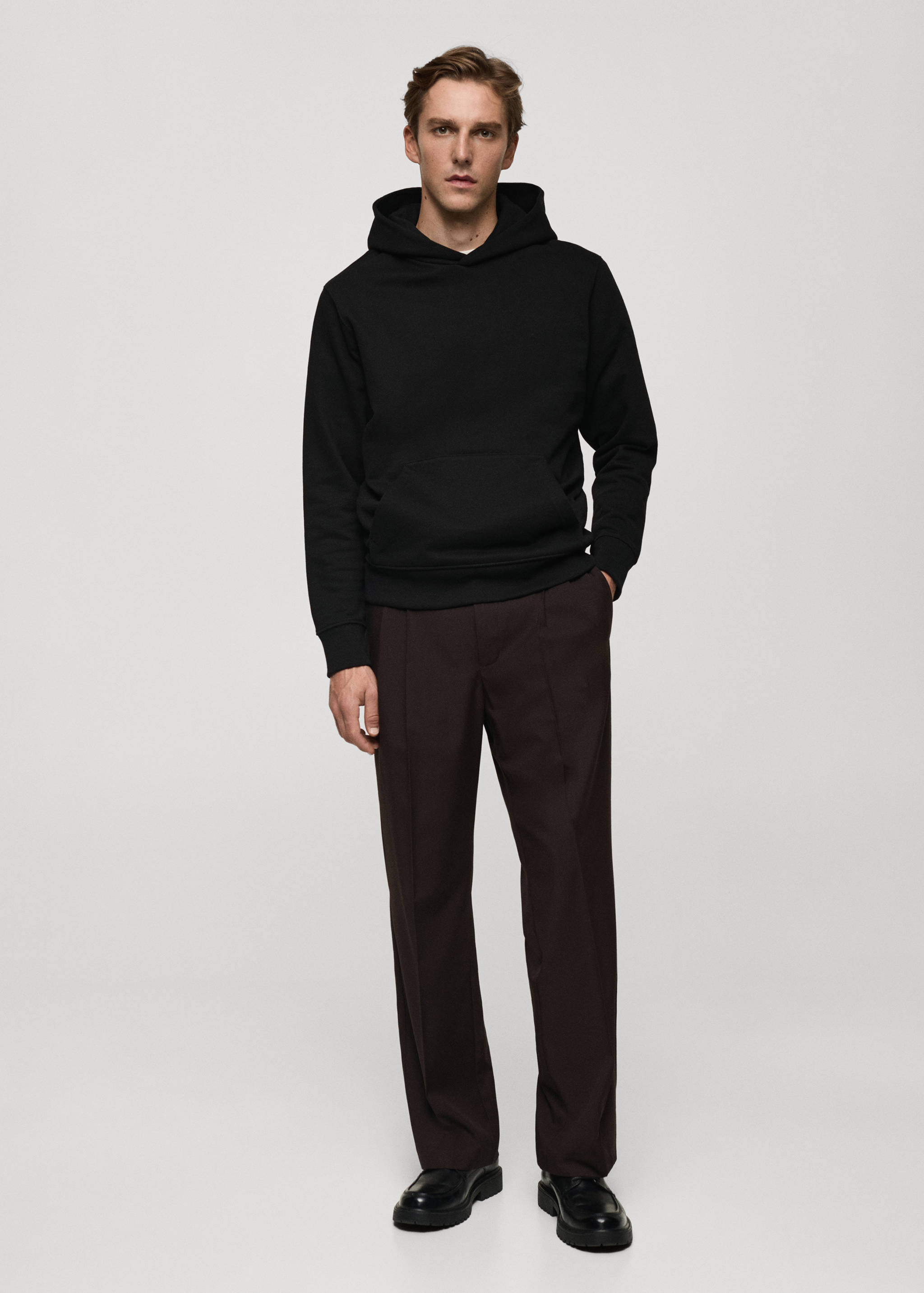 Свитшот кенгуру из хлопка с капюшоном - Общий план