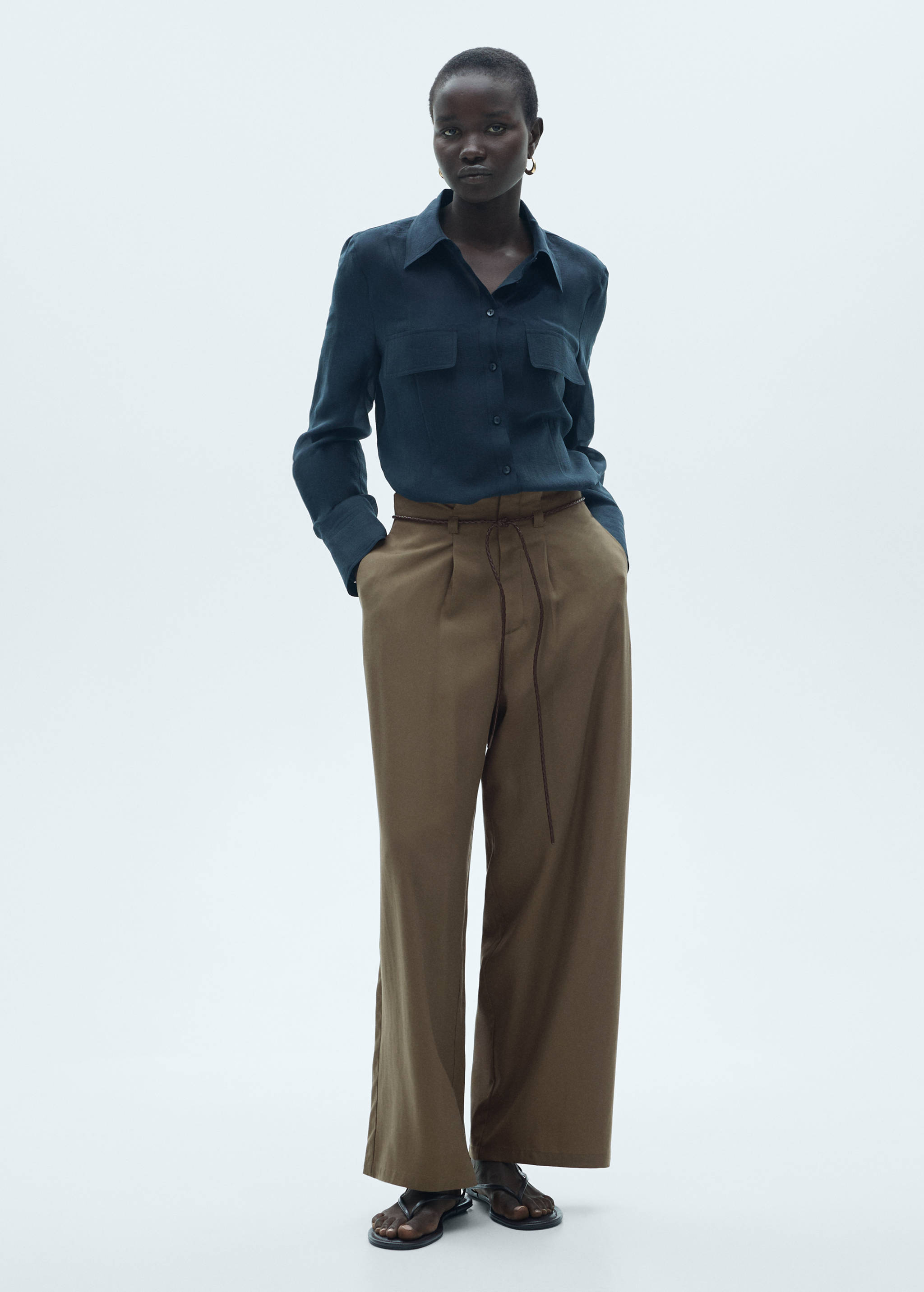 Pantalon Lyocell cordon de serrage - Plan général