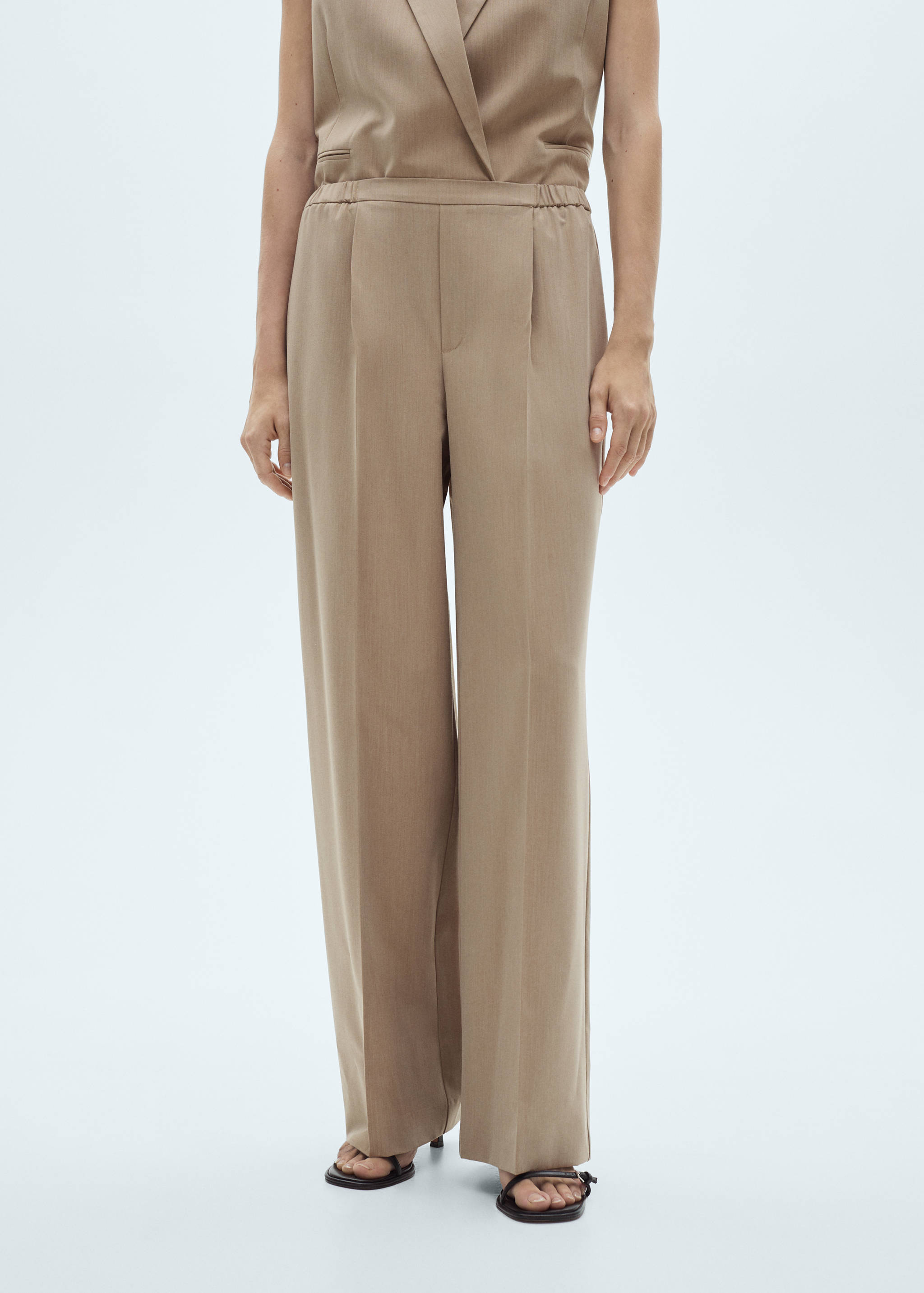 Elastic waist suit pants - Medium plane
