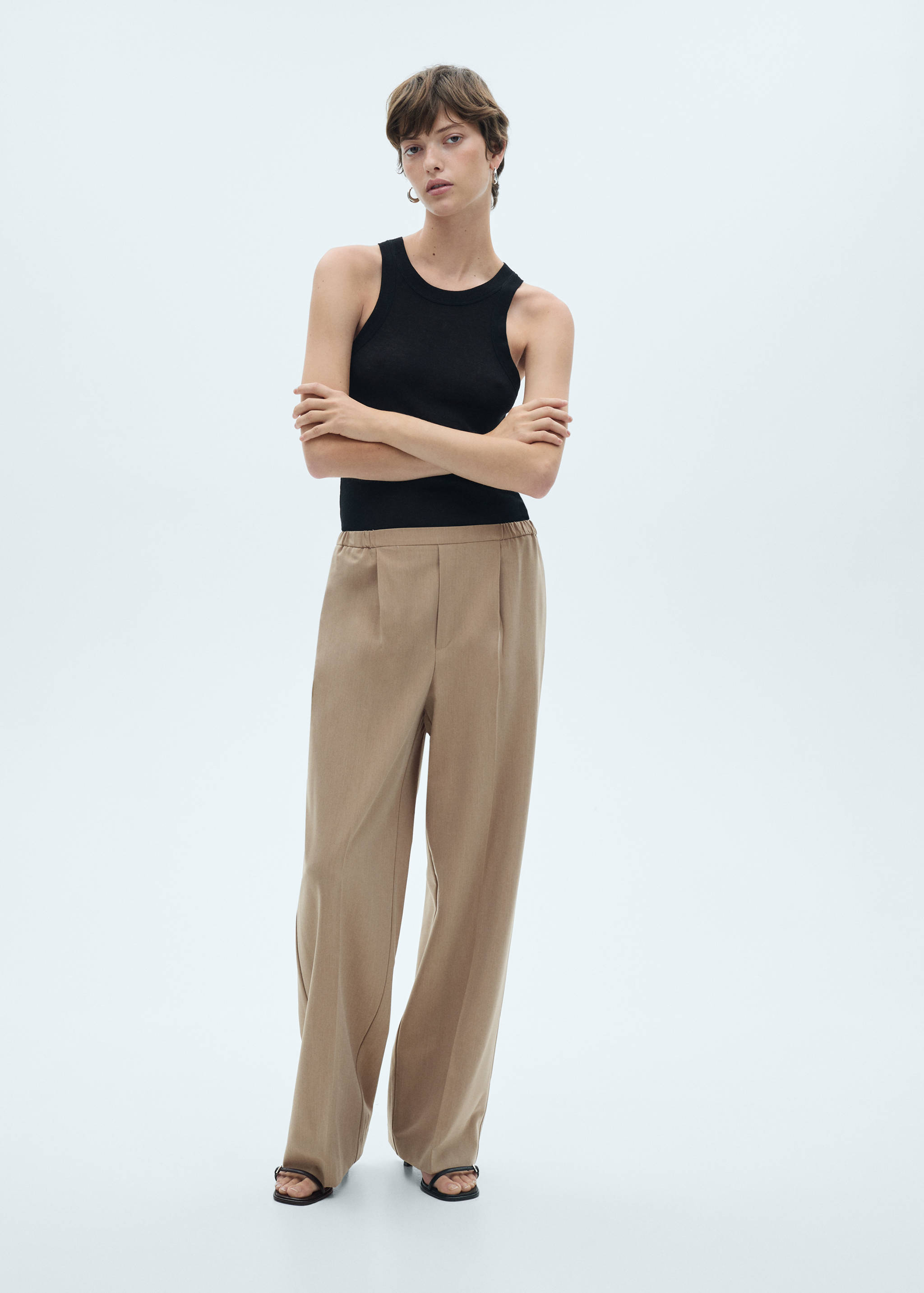 Elastic waist suit pants - Details of the article 2