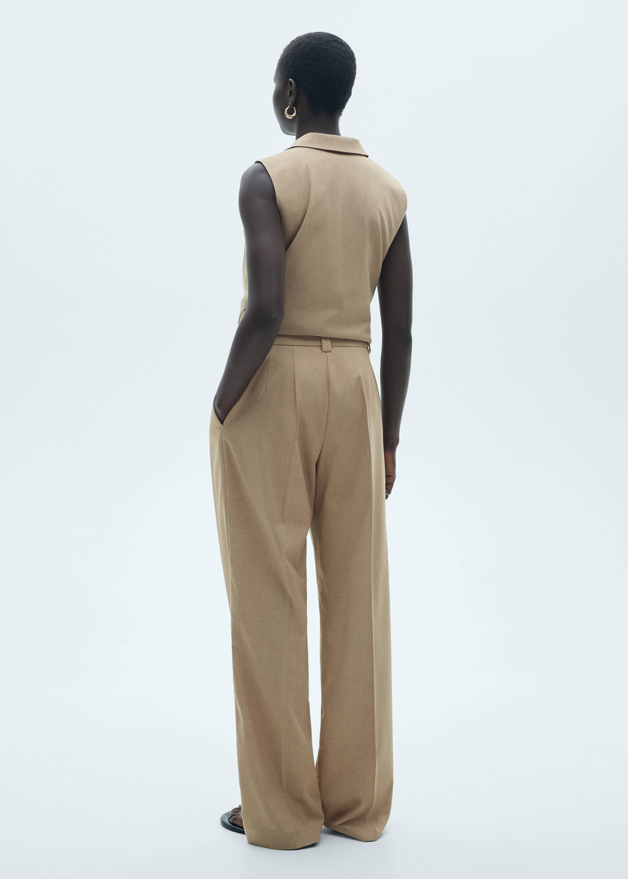 Pantalón recto pinzas - Reverso del artículo