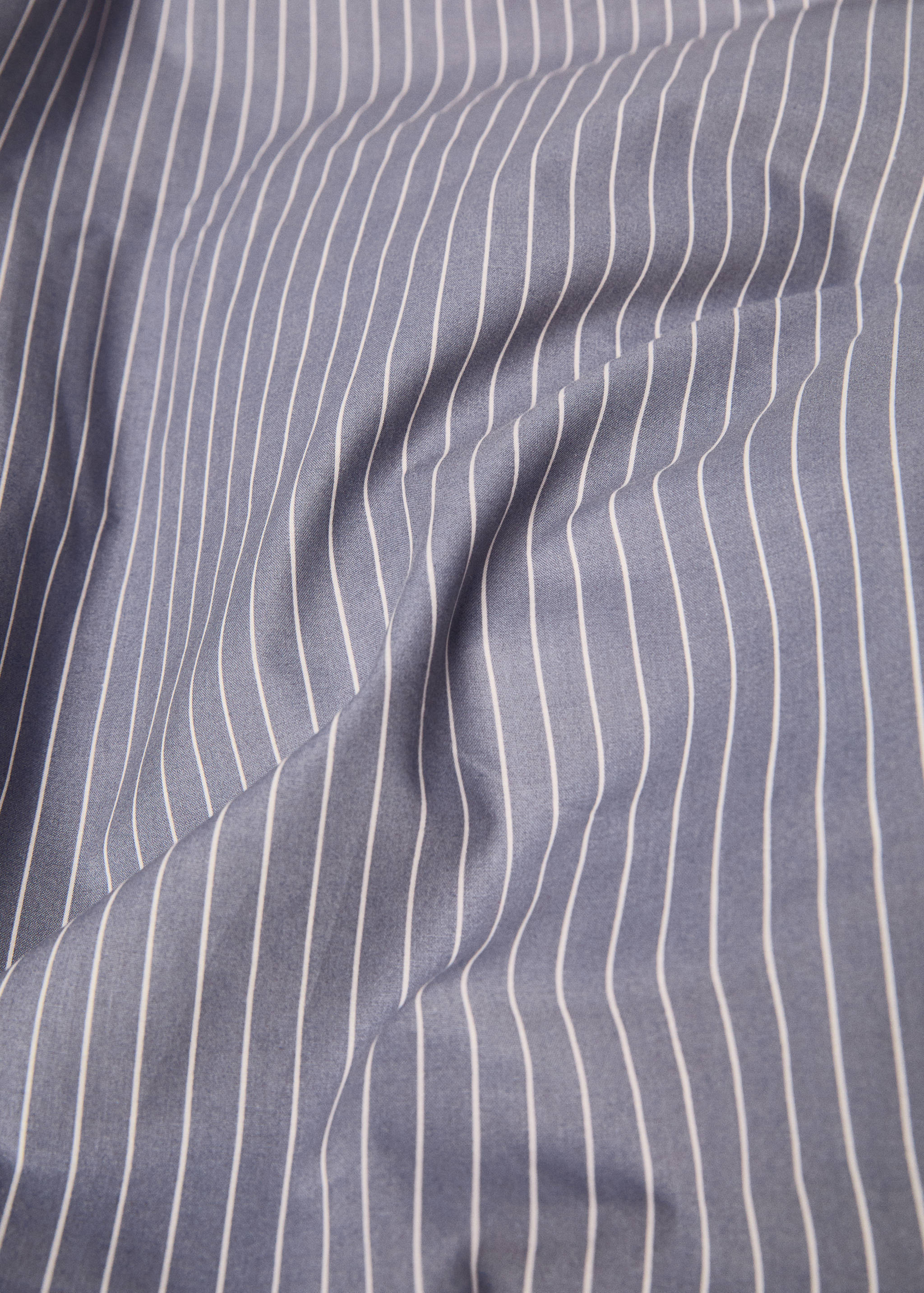 Capa de edredão de percal às riscas (cama 135 cm) - Pormenor do artigo 1