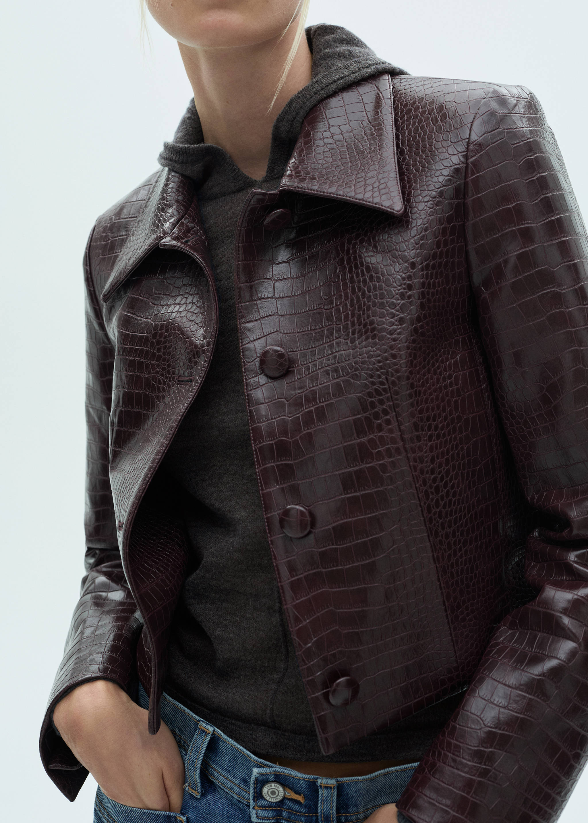 Трикотажный джемпер с капюшоном - Деталь изделия 6