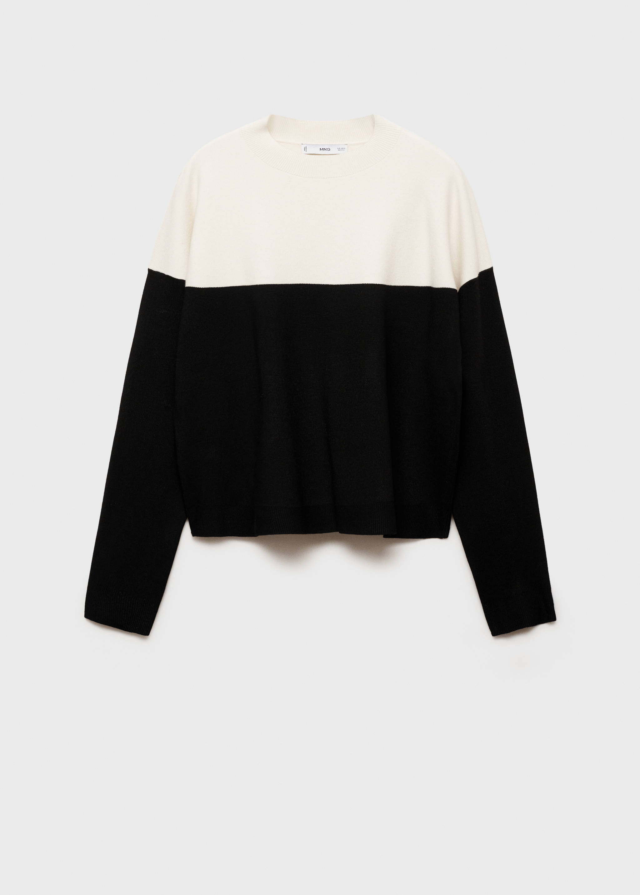 Two-tone sweater with perkins neck - Article without model