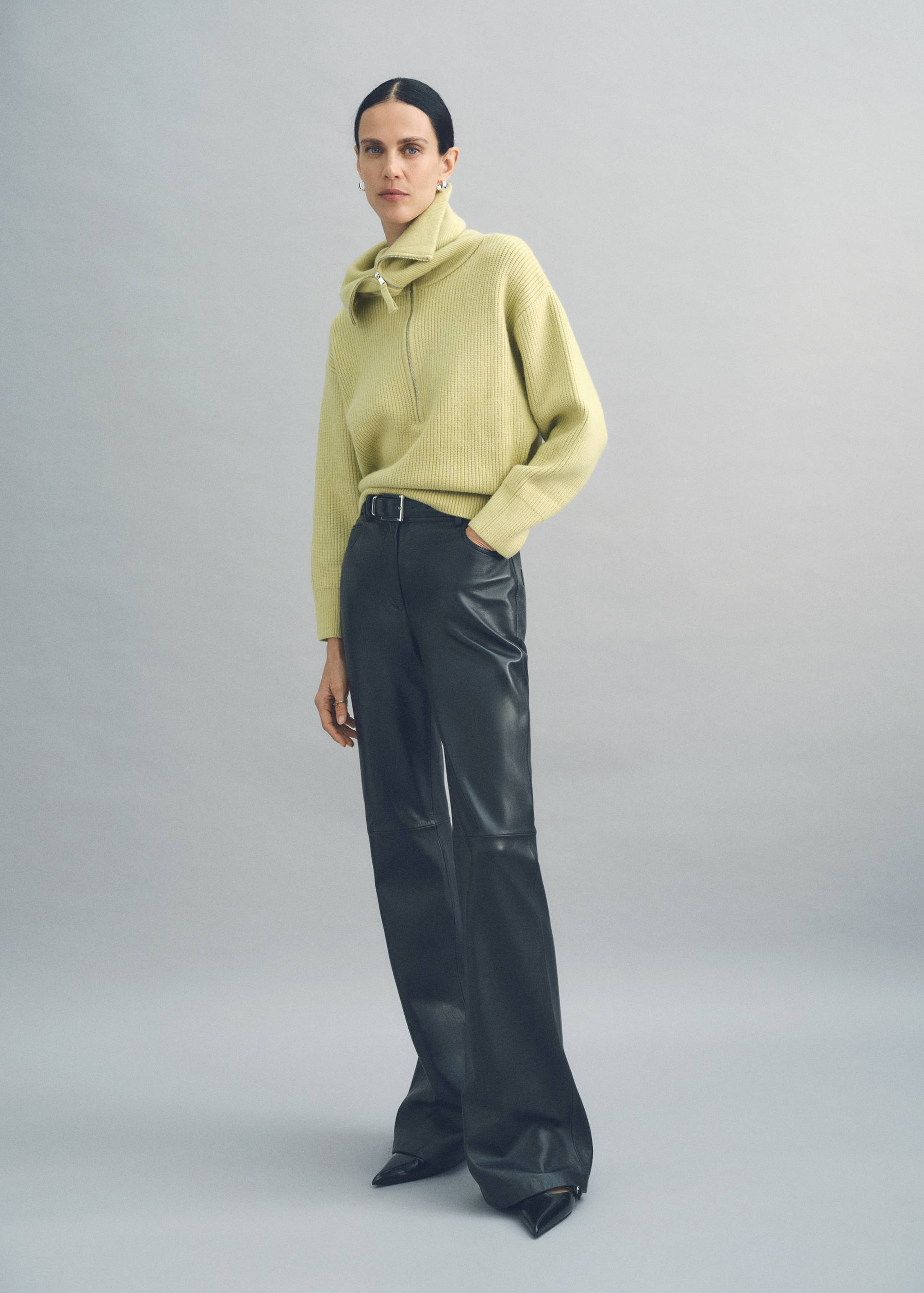 拉链领连身裤 - null