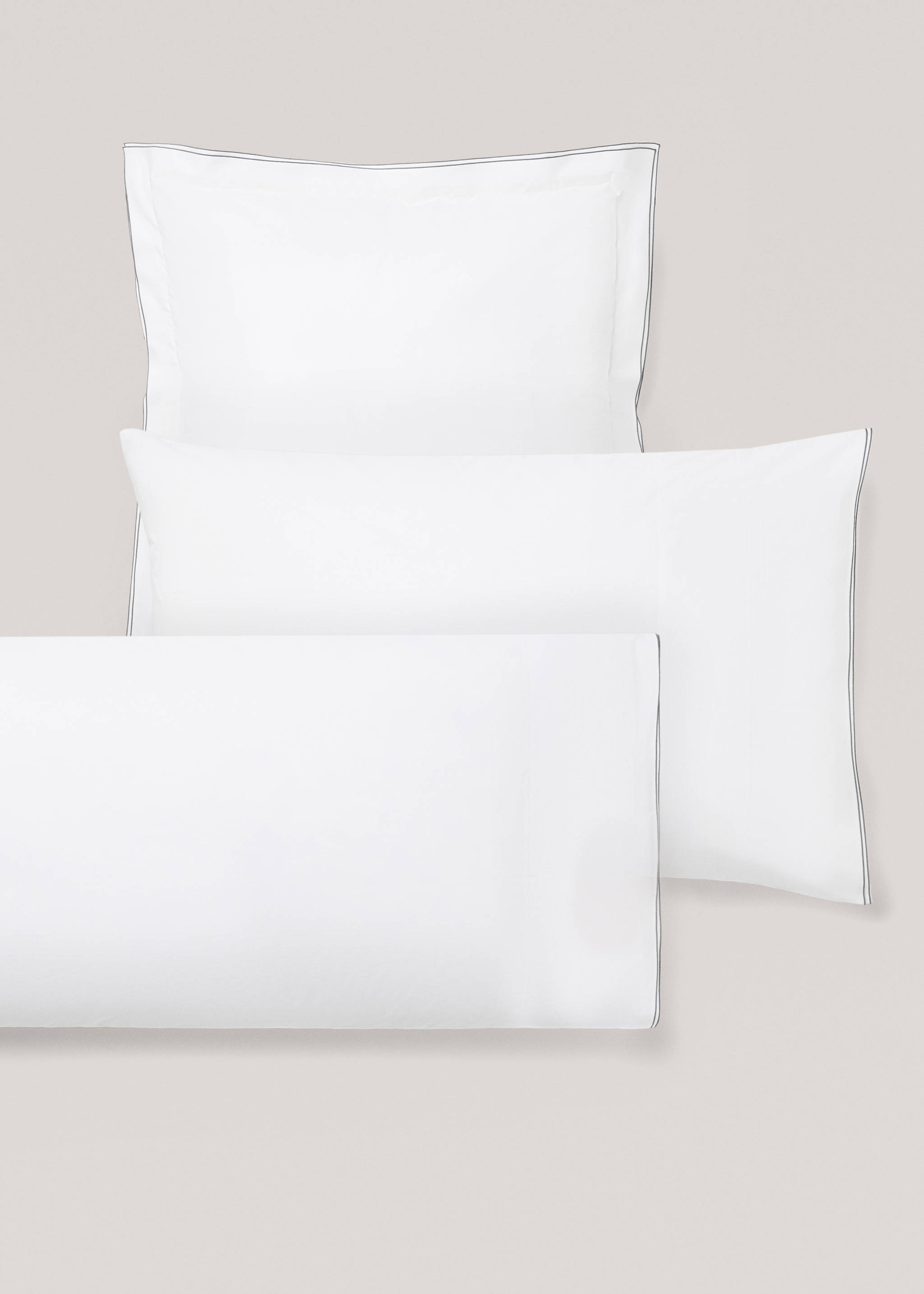 Double-embroidered pillowcase 45x110cm - Details of the article 3