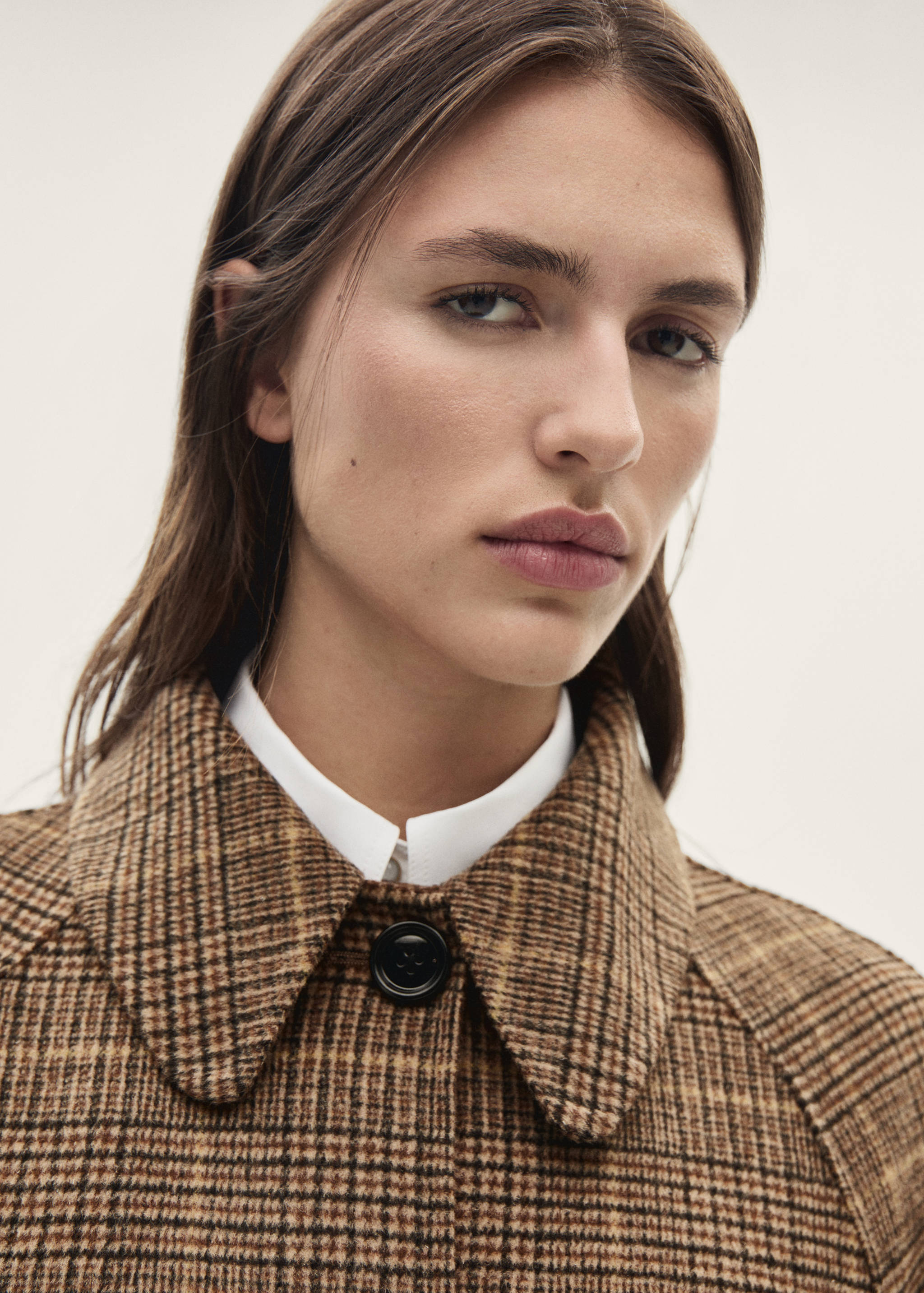 Wool-blend micro-houndstooth coat - Details of the article 1