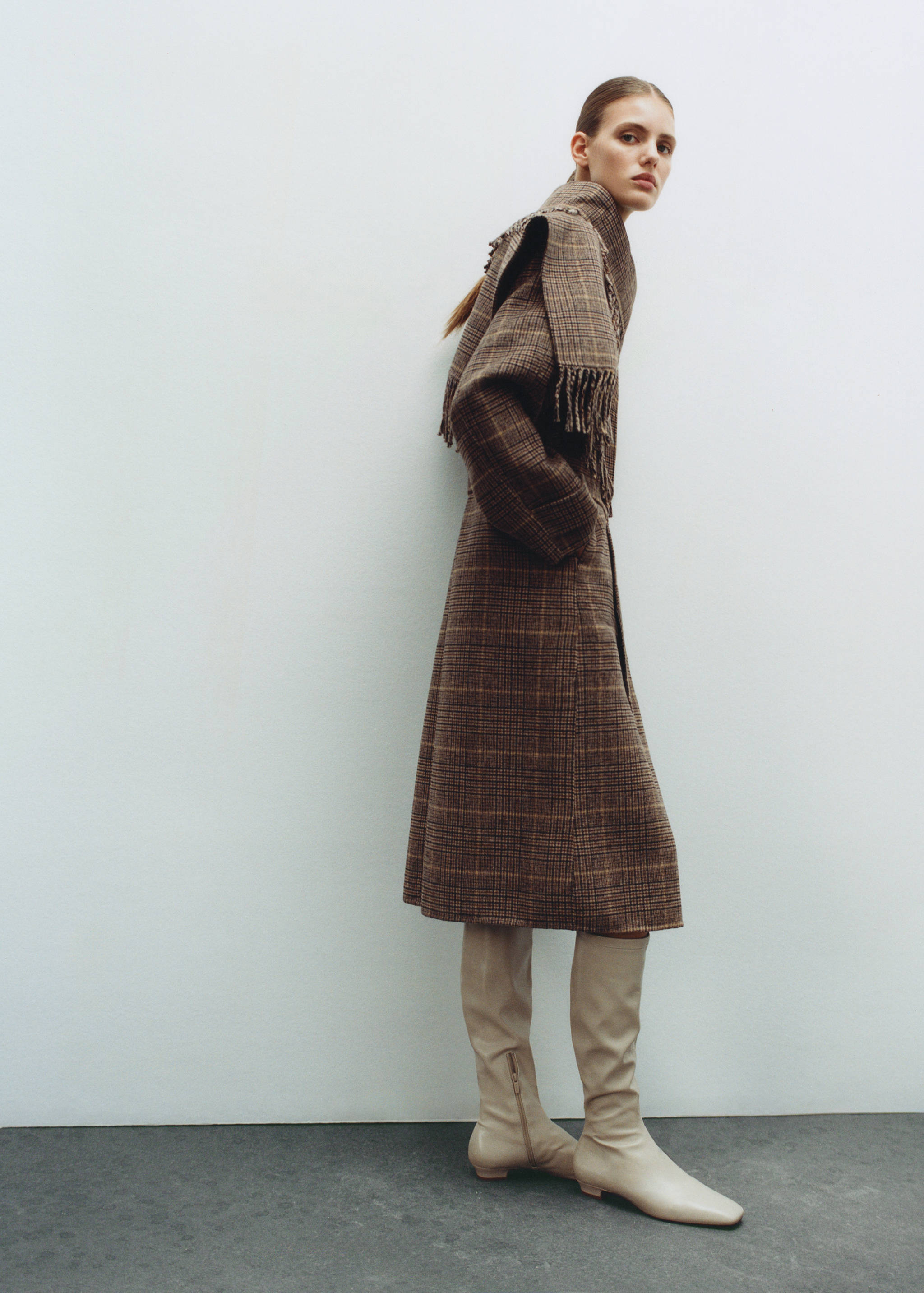 Wool-blend micro-houndstooth coat - Details of the article 6