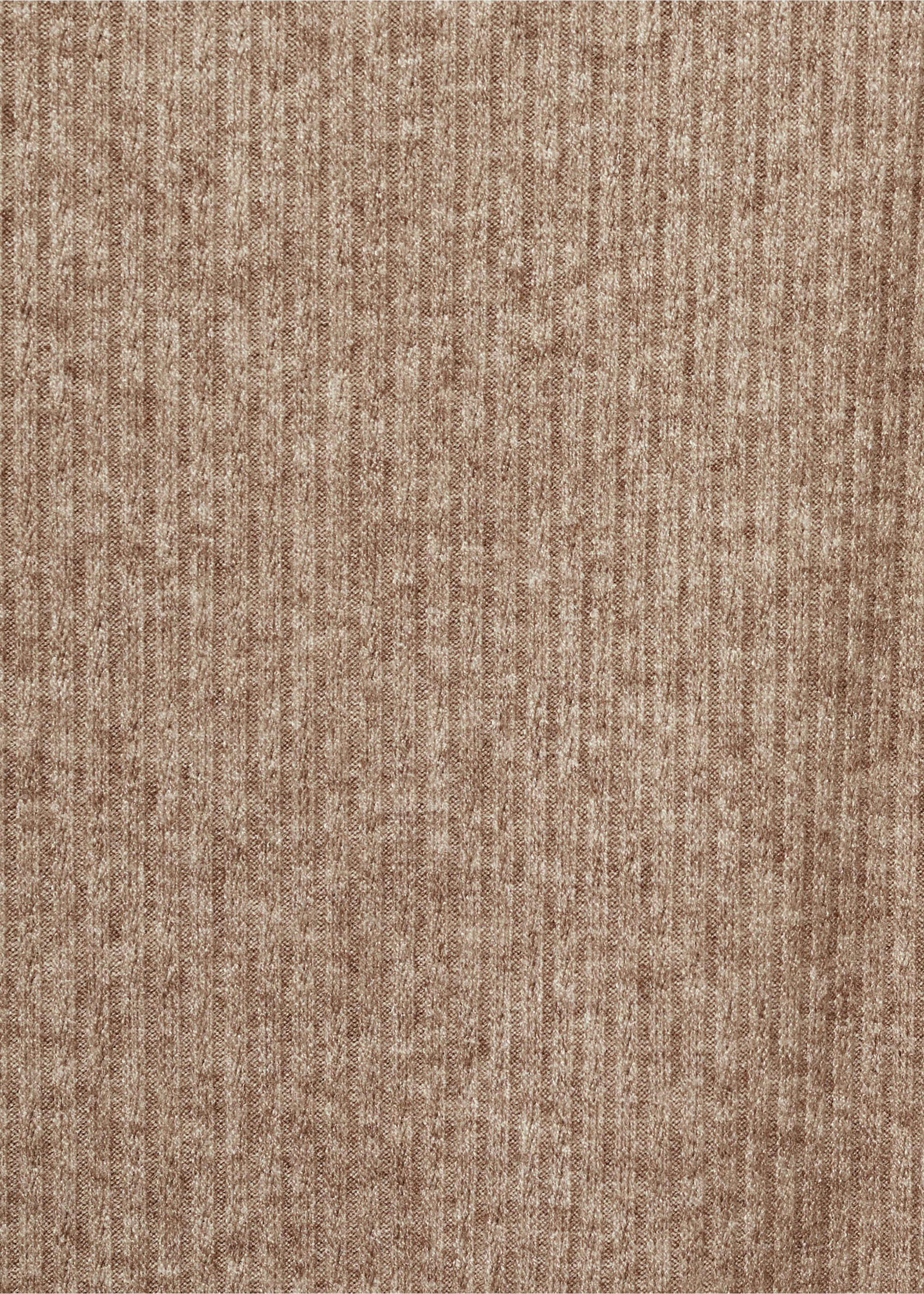 Off-the-shoulder knitted dress - Details of the article 0, Beige. Ref: 77027688-00.