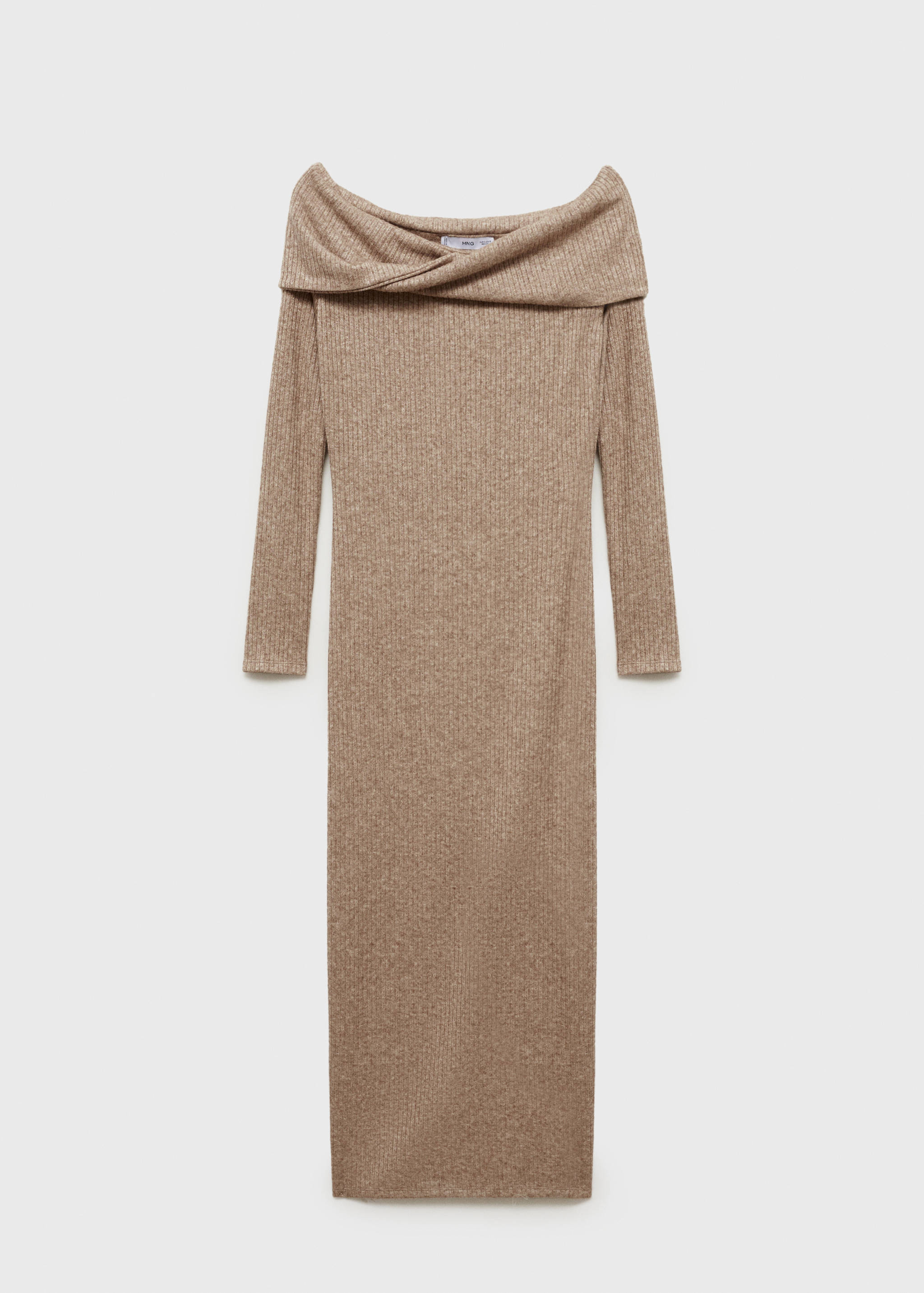 Off-the-shoulder knitted dress - Article without model