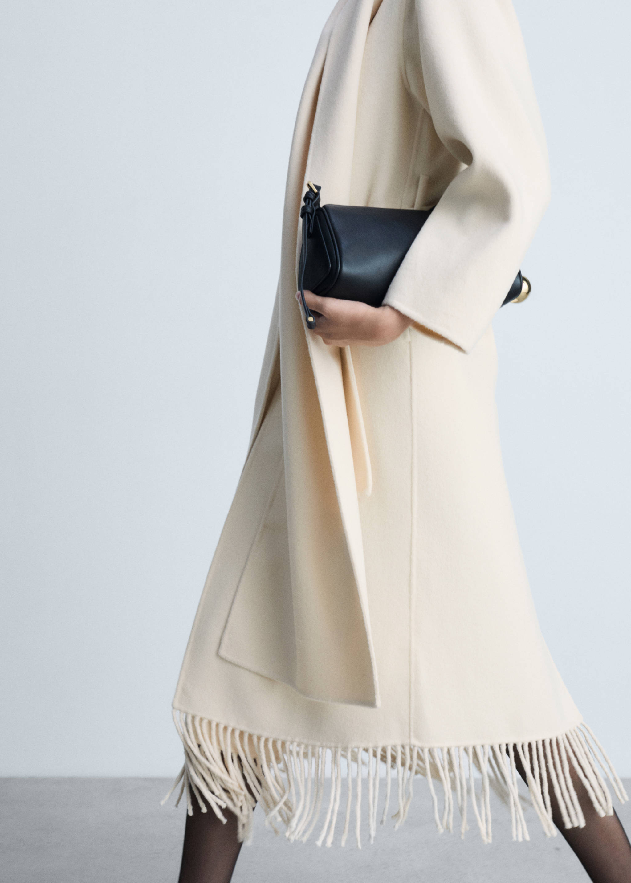 Fringe wool-blend coat - Details of the article 2