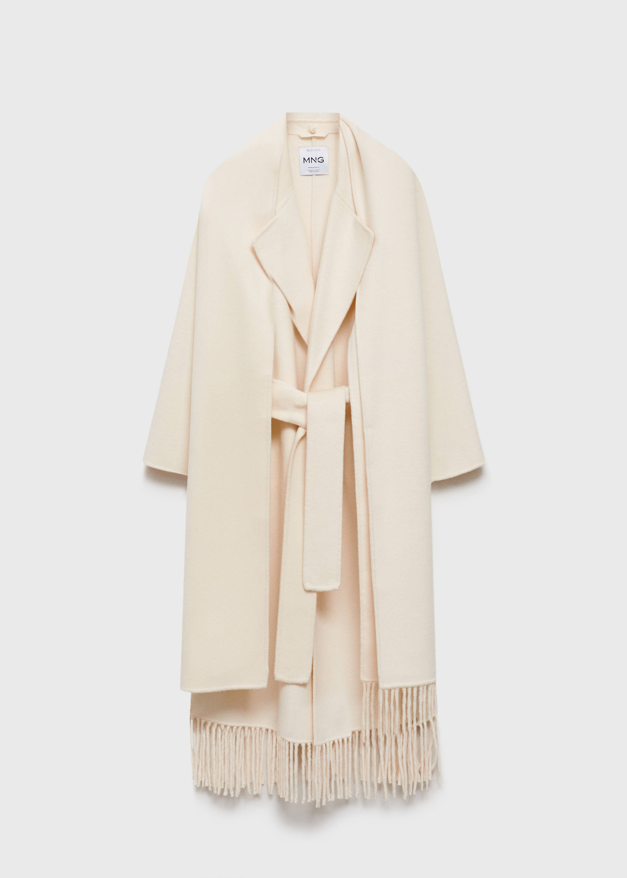 Fringe wool-blend coat - Reverse of the article