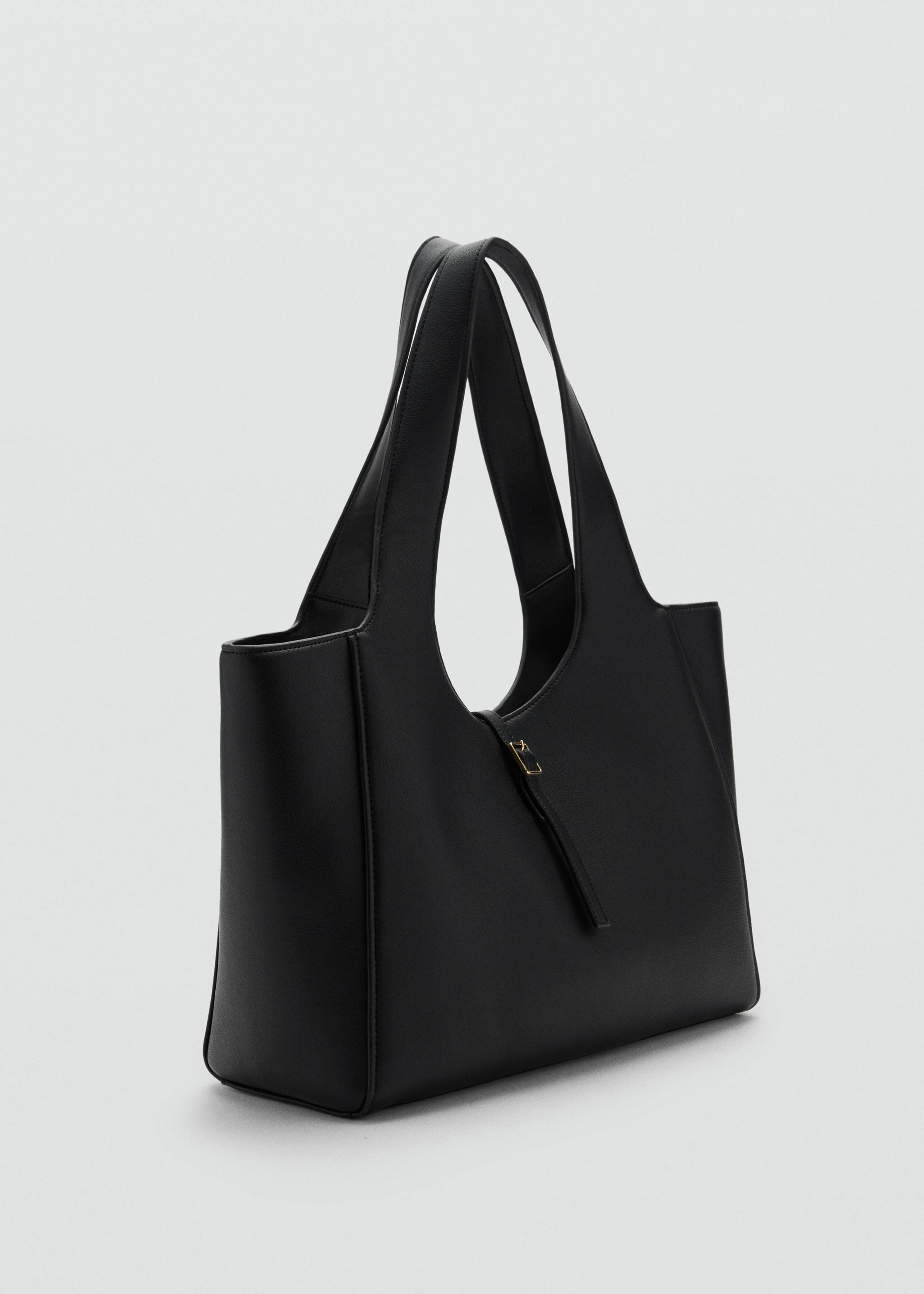 Shopper bag with buckle - Medium plane
