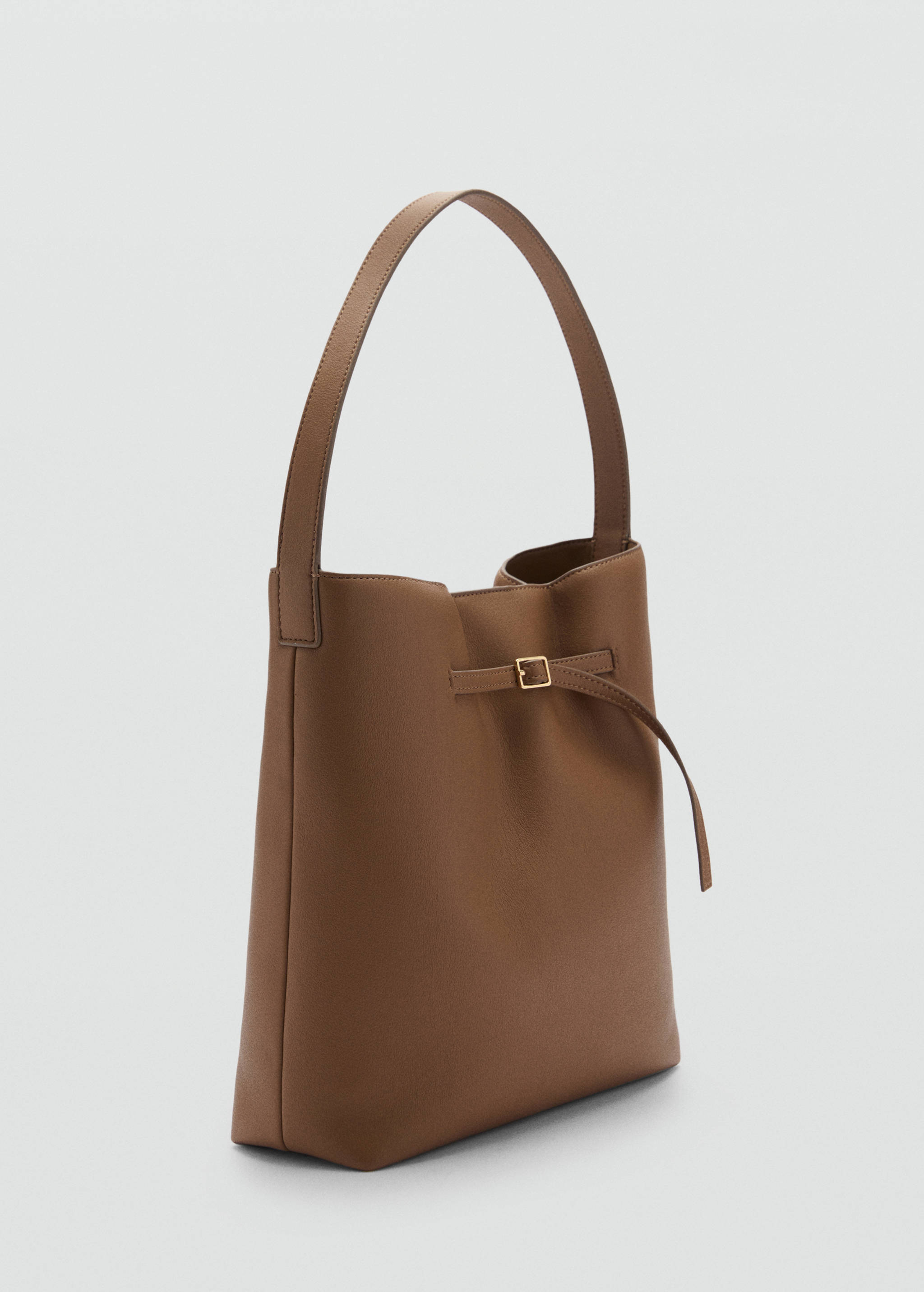Bucket bag with buckle - Medium plane