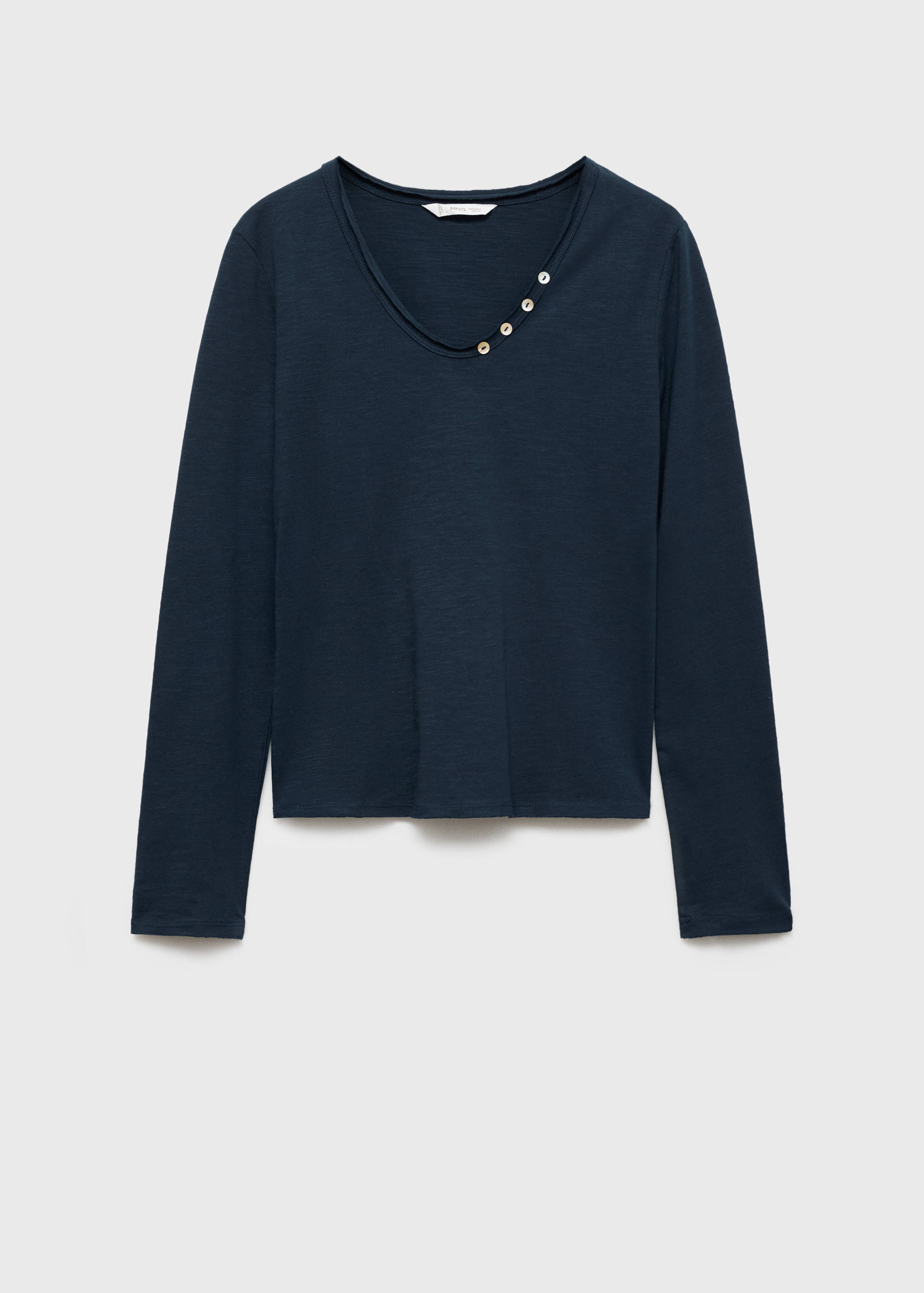 Buttoned long sleeve t-shirt - Article without model