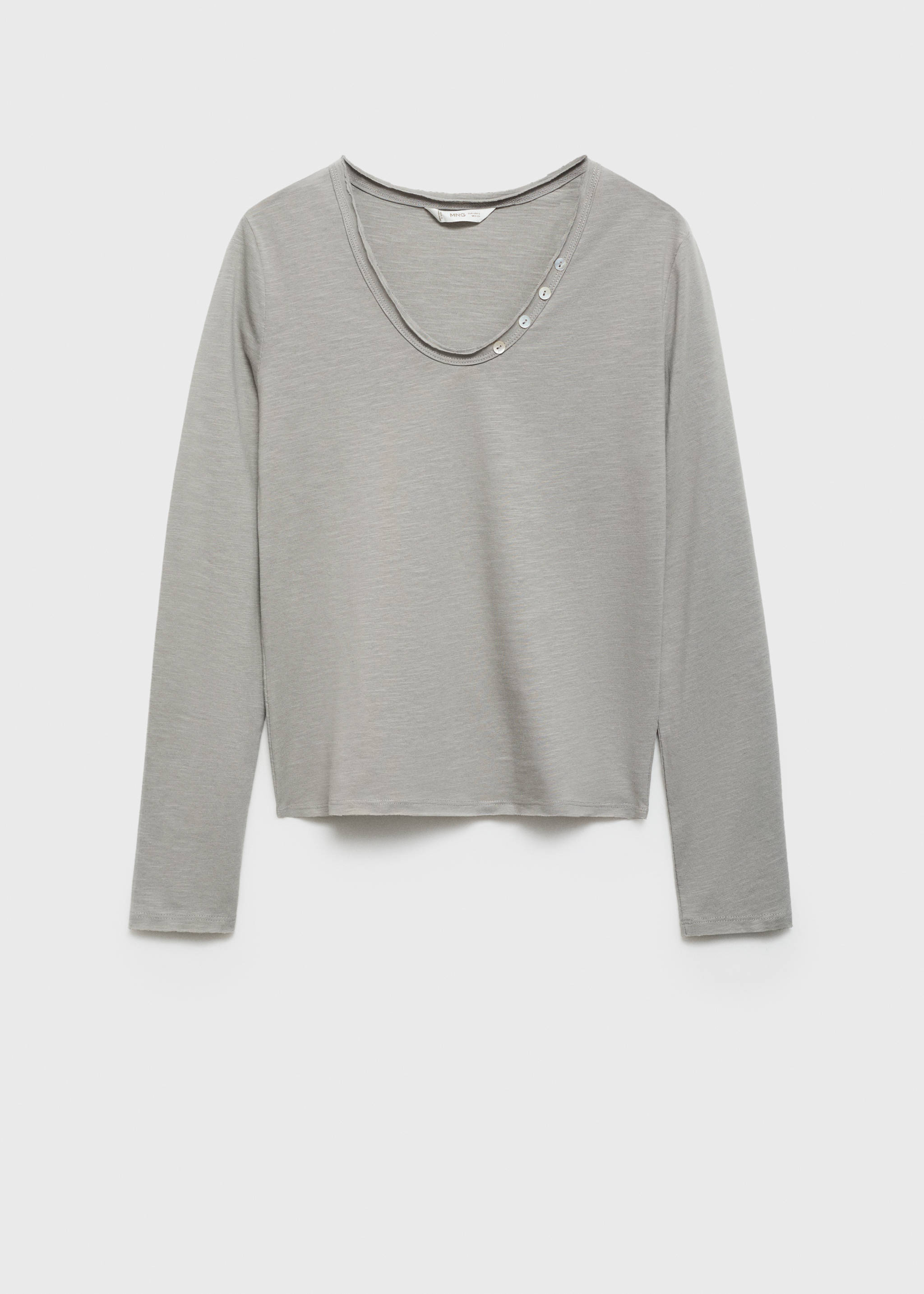 Buttoned long sleeve t-shirt - Article without model