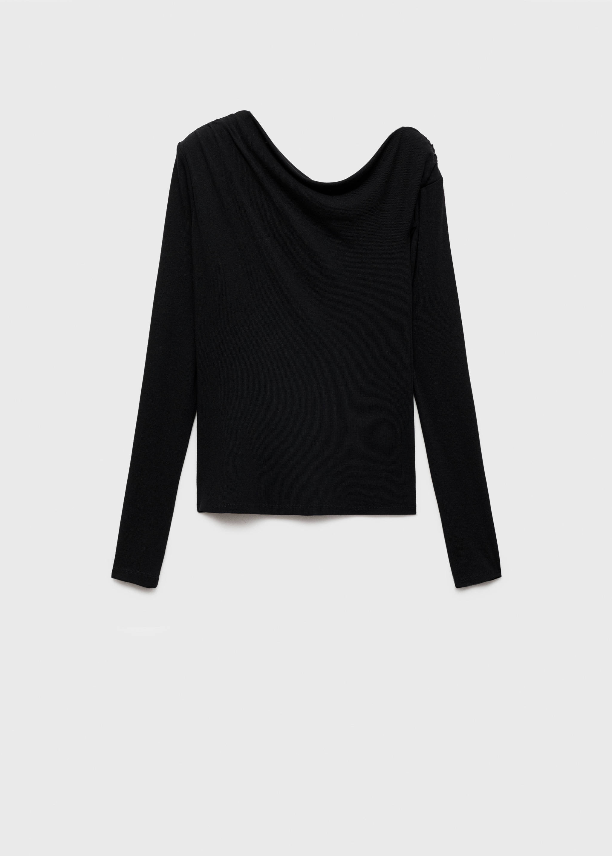 Асимметричный лонгслив с драпировкой - Изделие без модели