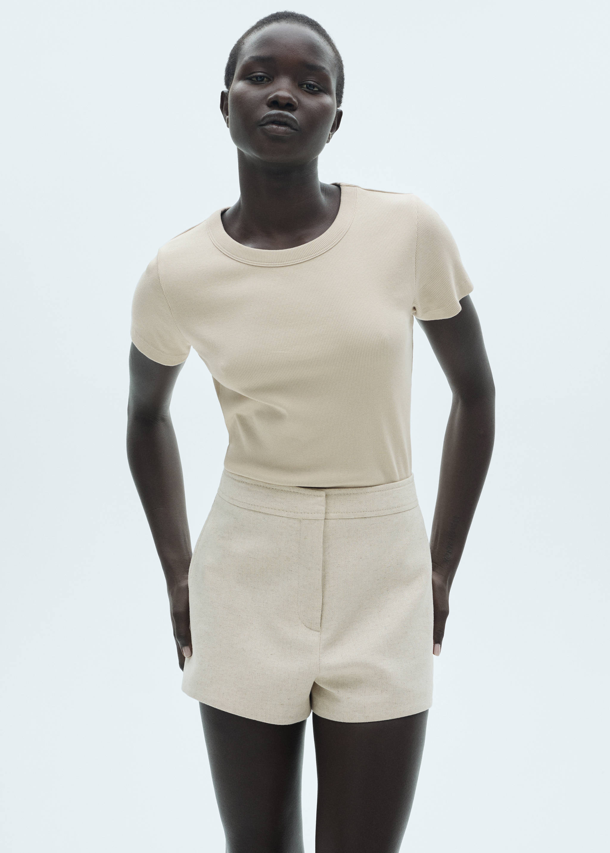 T-shirt coton manches courtes - Plan moyen