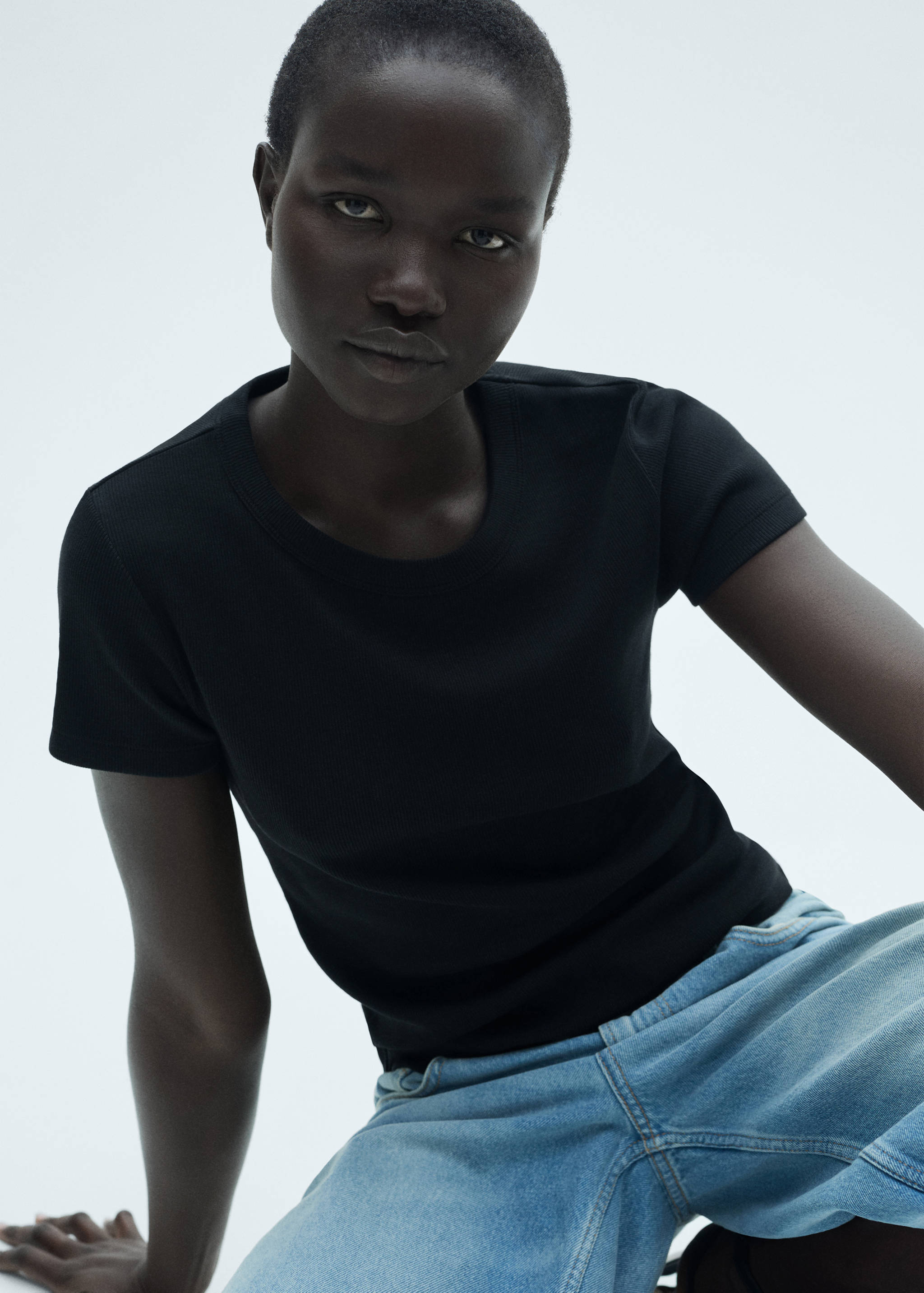 T-shirt coton manches courtes - Plan moyen