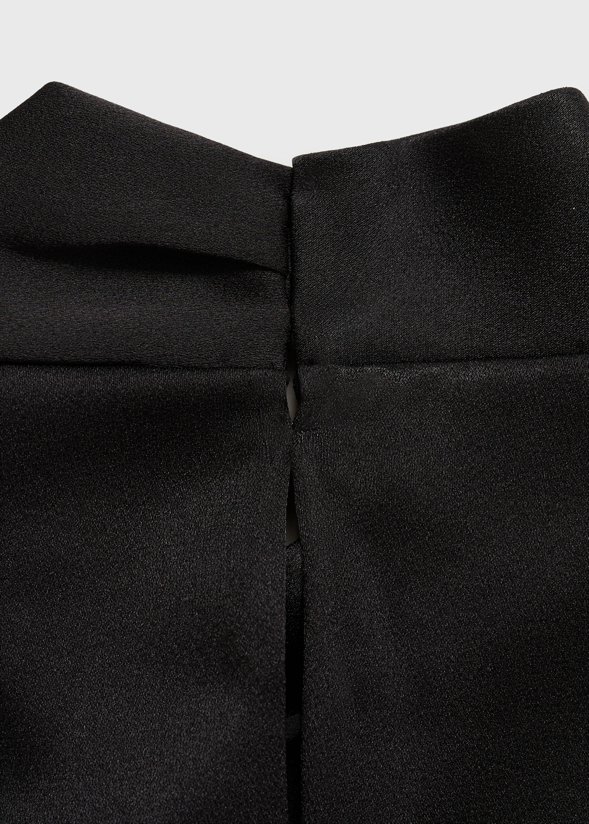 Turtleneck draped satin blouse - Details of the article 0