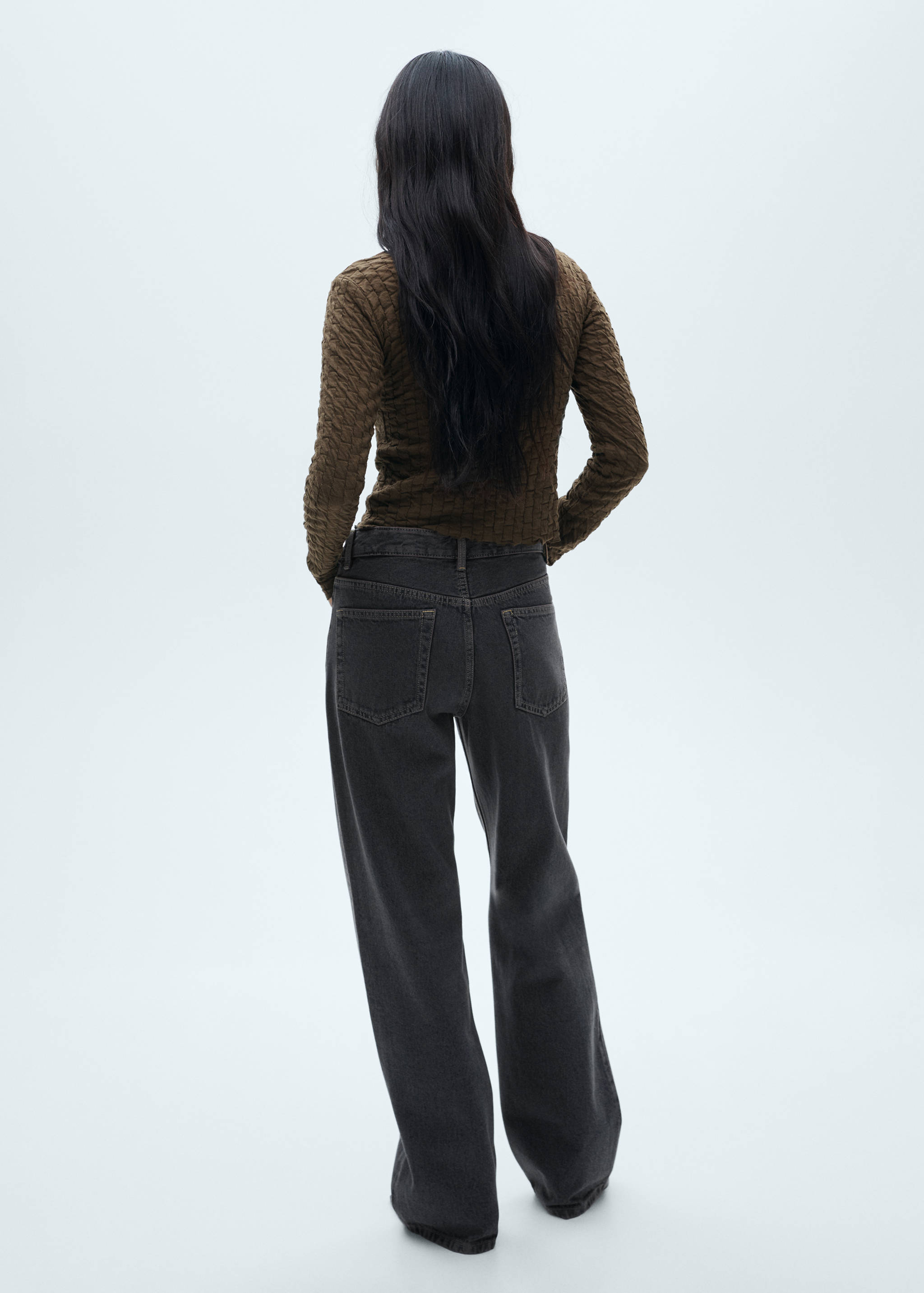 T-shirt froncé manches longues - Verso de l’article