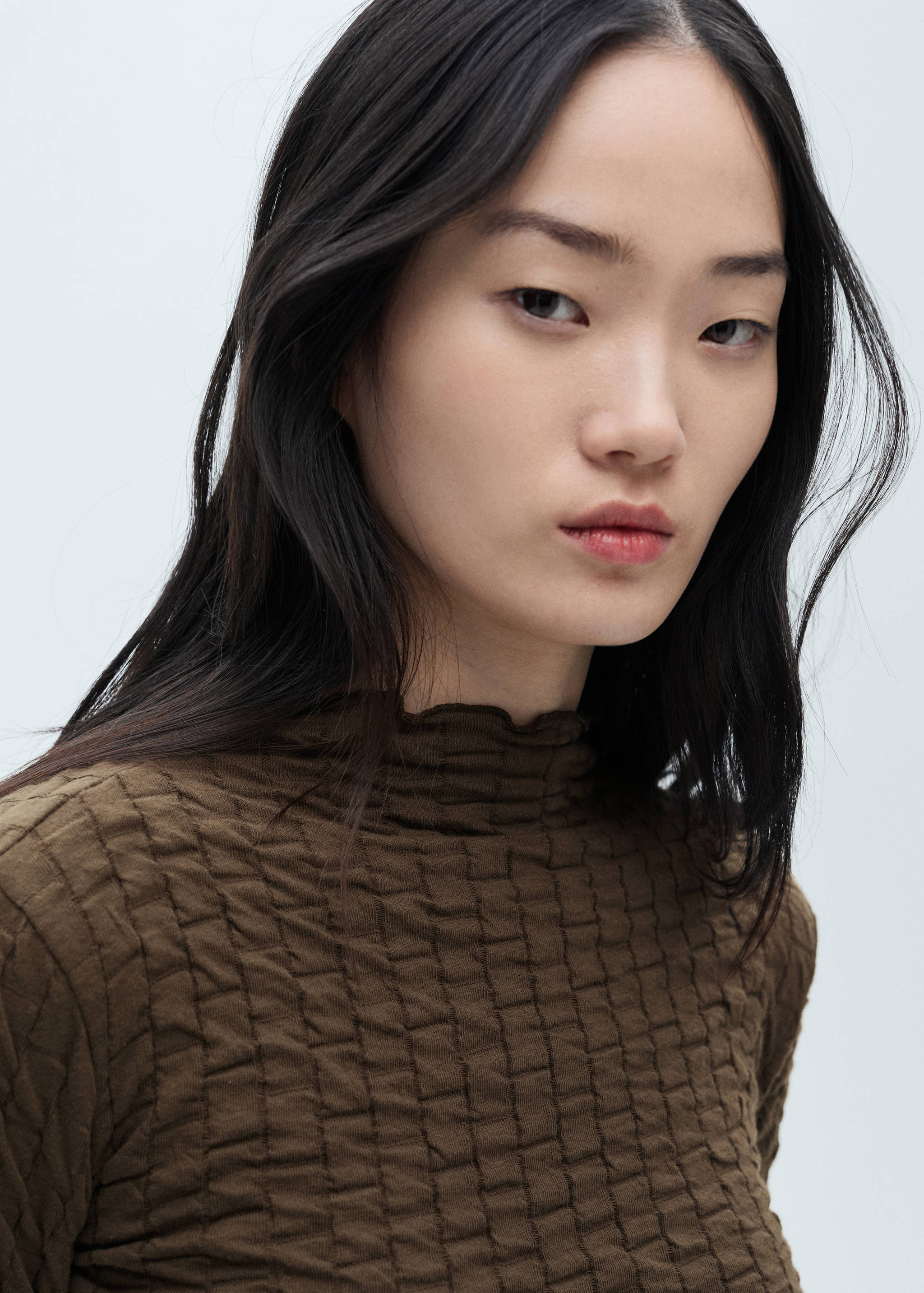 T-shirt froncé manches longues - Détail de l'article 1