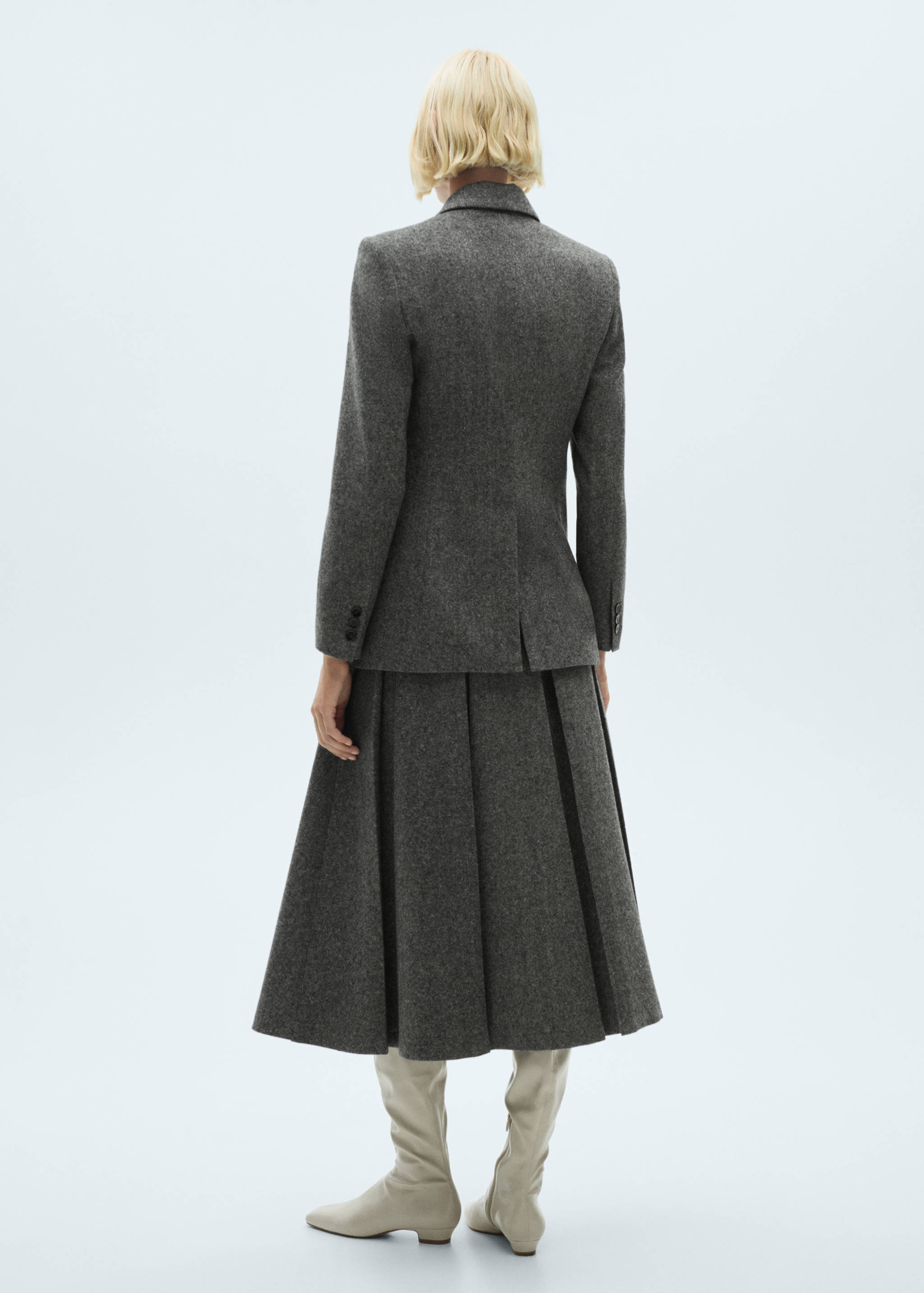 Marbled wool pleated skirt - Reverse of the article