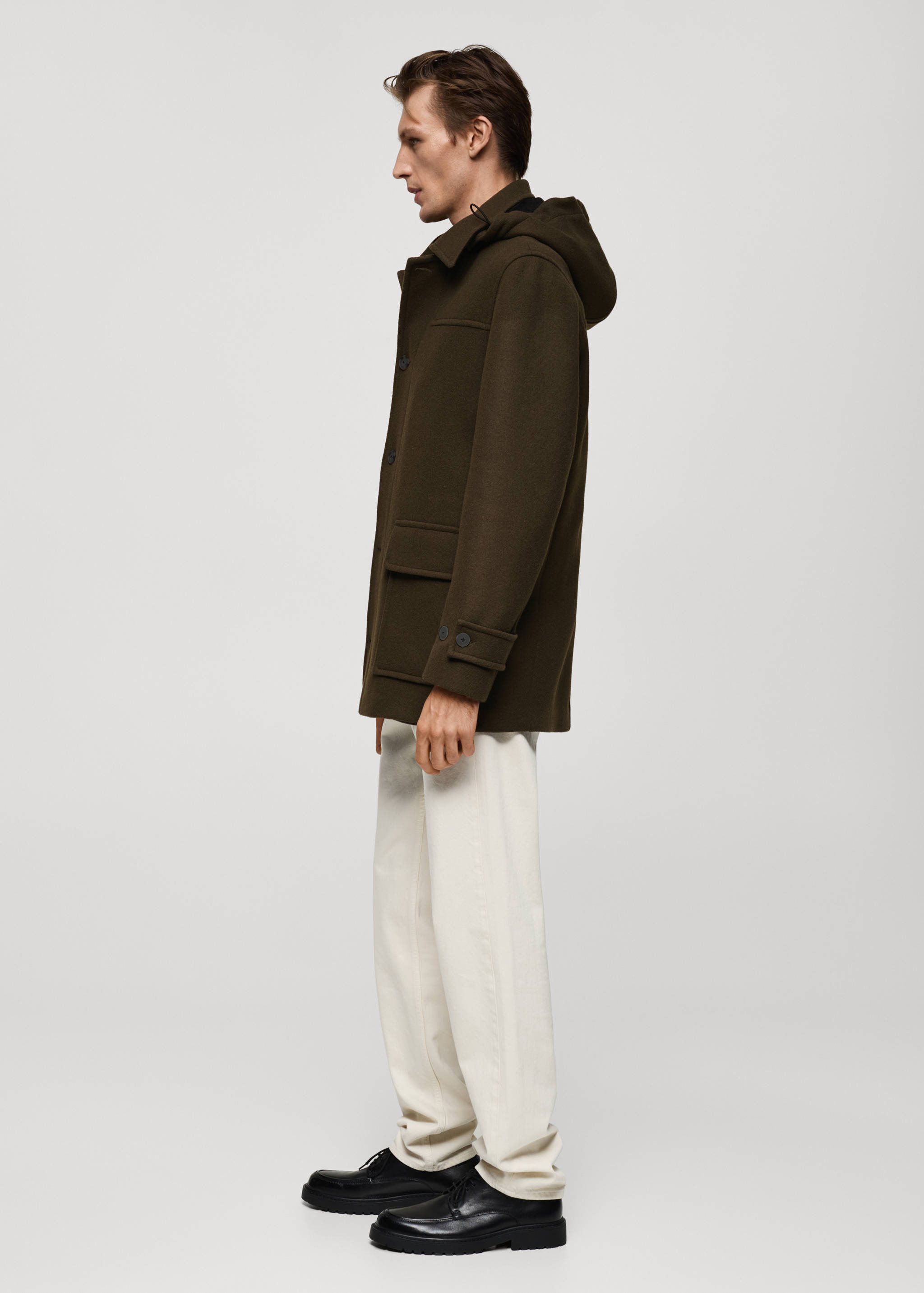 Detachable hood wool coat - Details of the article 2