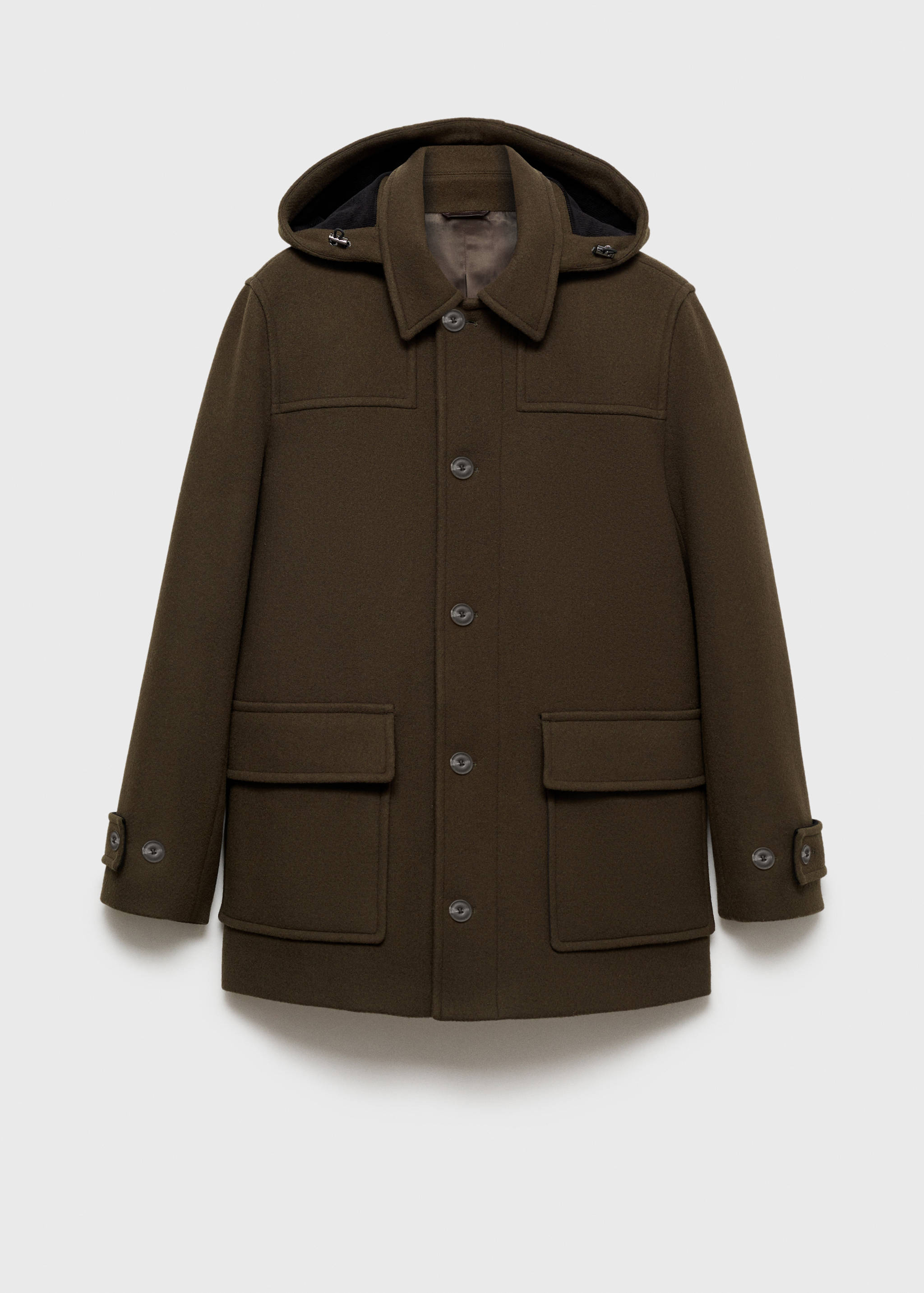 Detachable hood wool coat - Article without model