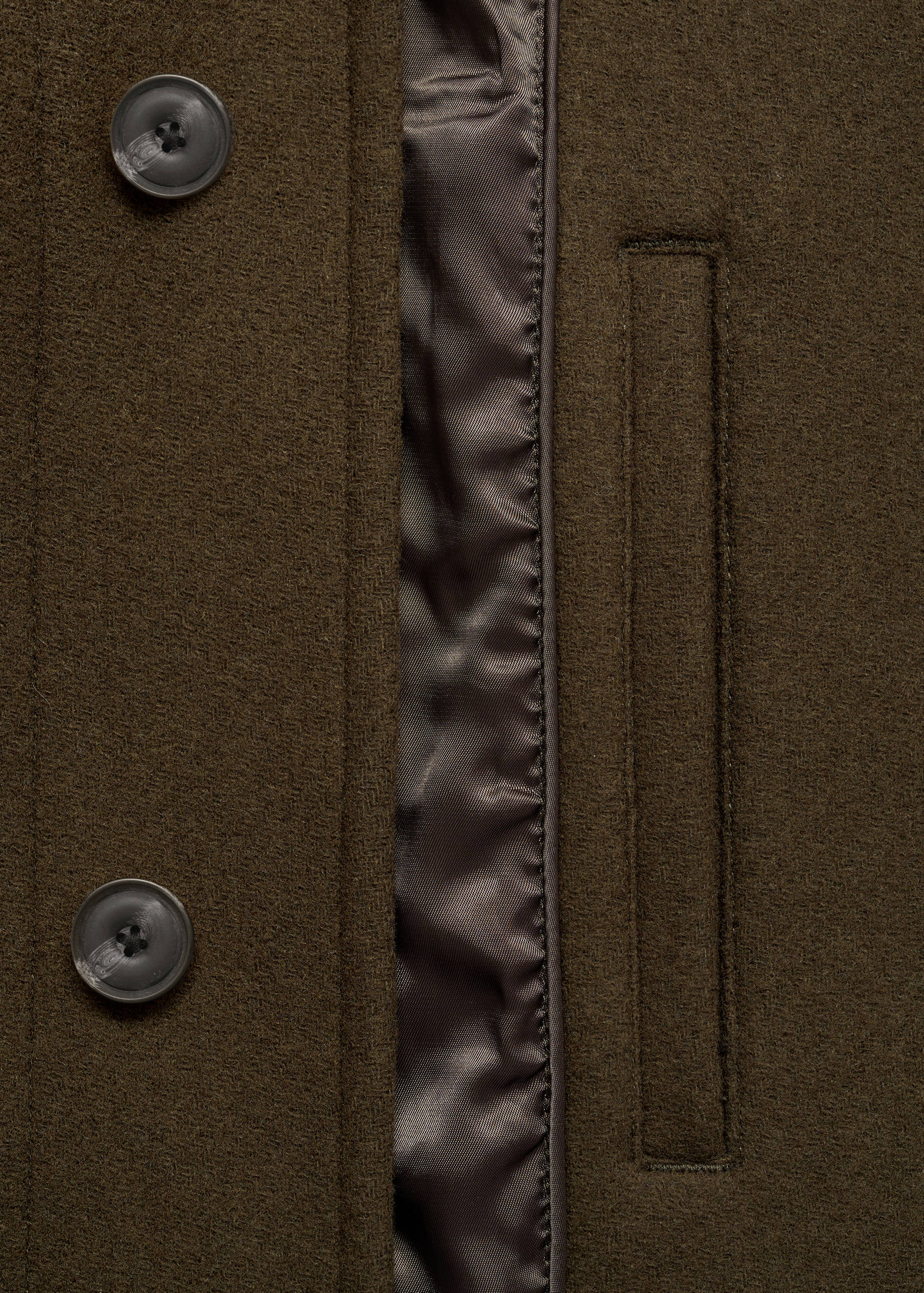 Detachable hood wool coat - Details of the article 0