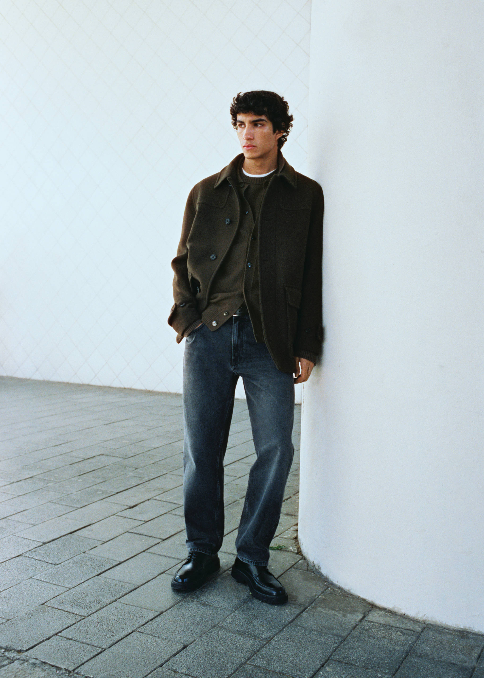 Detachable hood wool coat - Details of the article 3