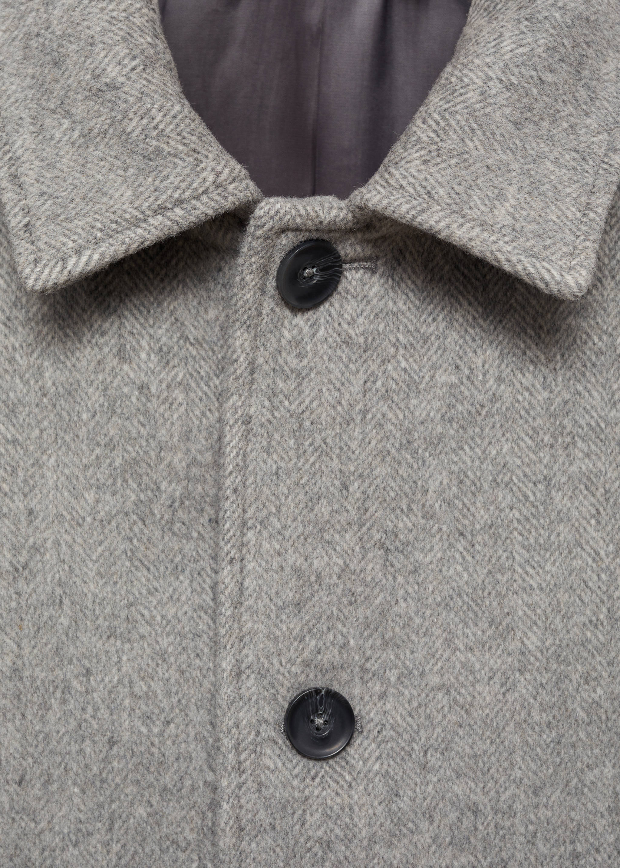 Regular-fit herringbone wool coat - Details of the article 8