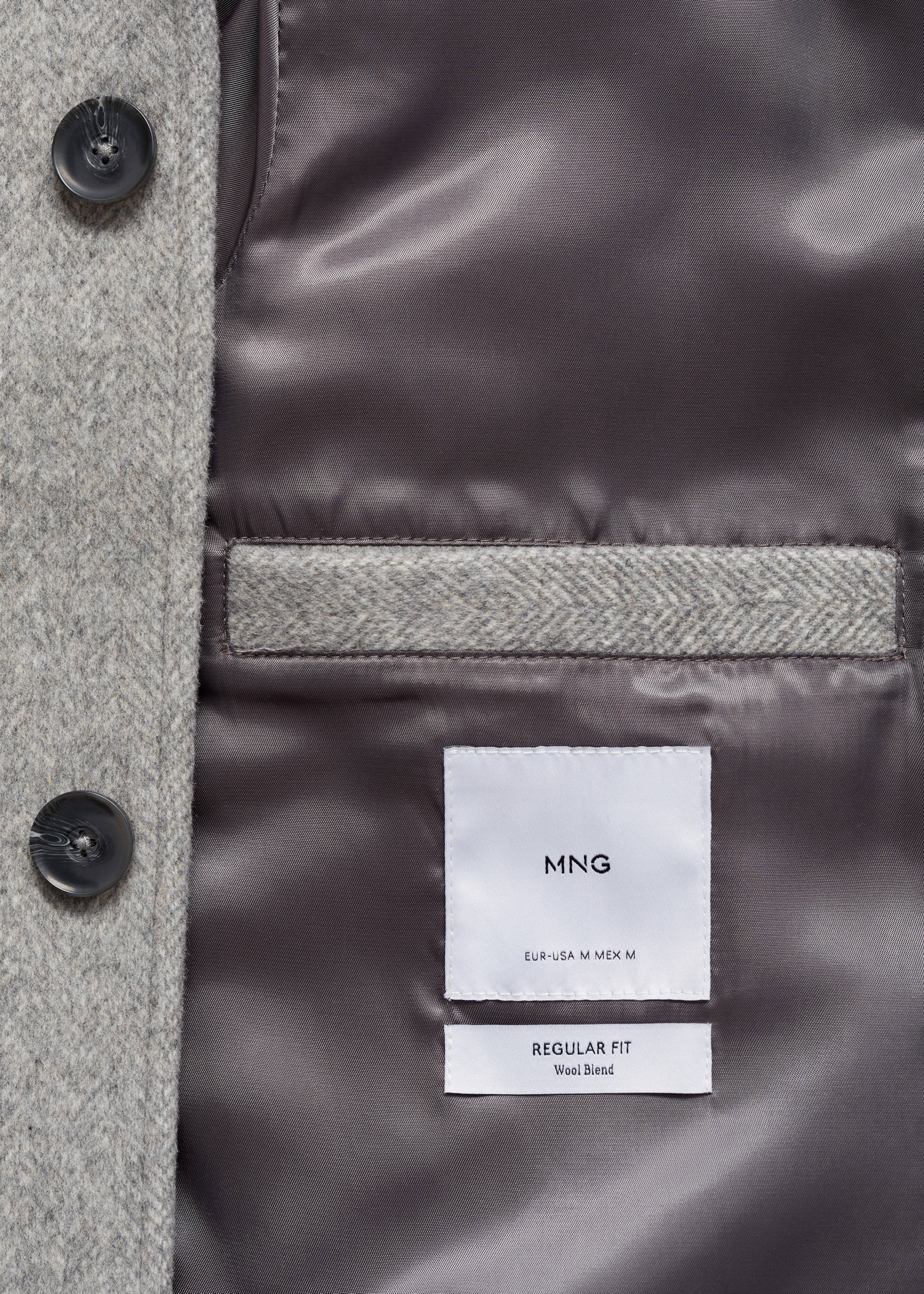 Regular-fit herringbone wool coat - Details of the article 0