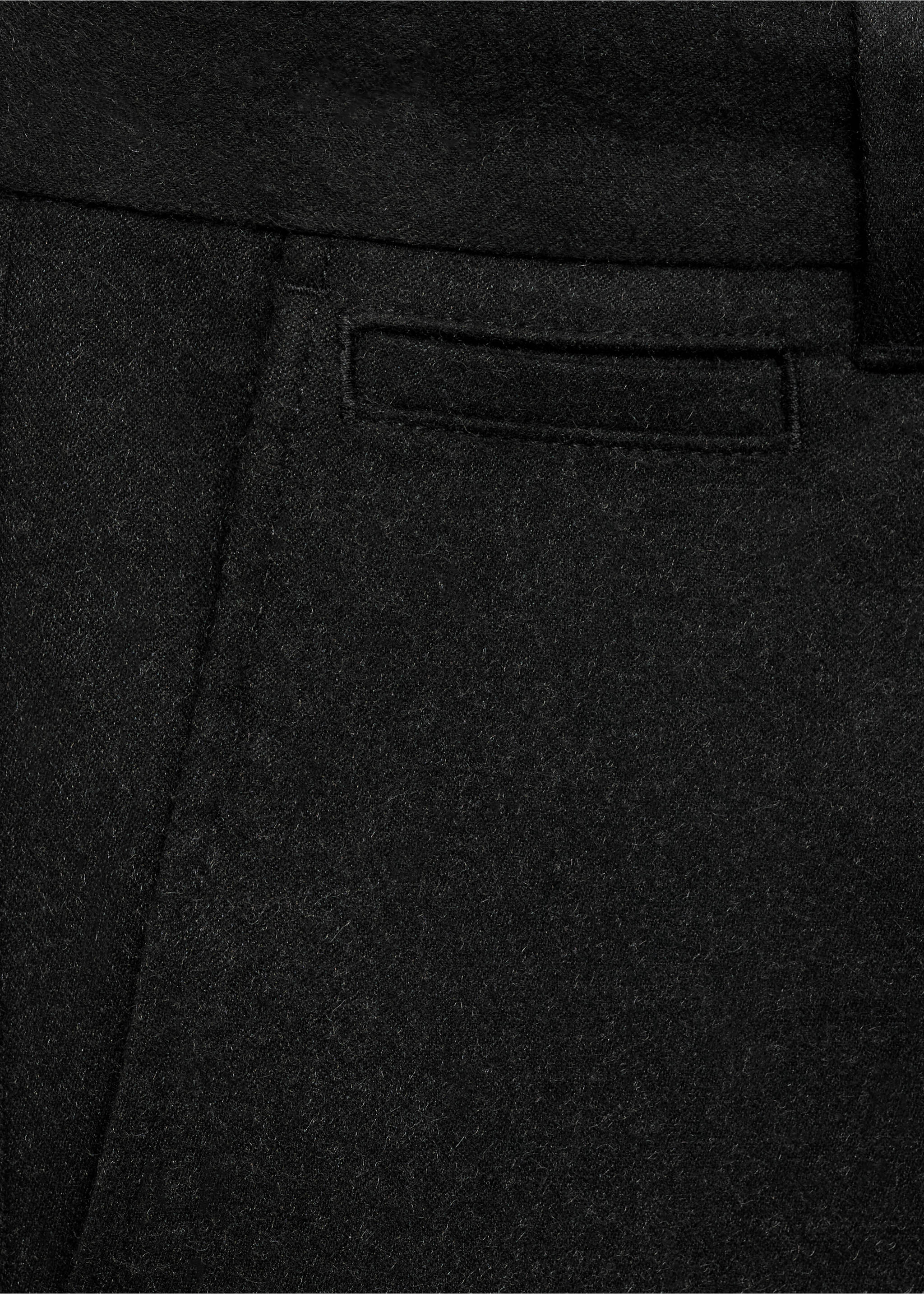 Flannel cargo trousers - Details of the article 8, Dark Heather Grey. Ref: 77027920-00.