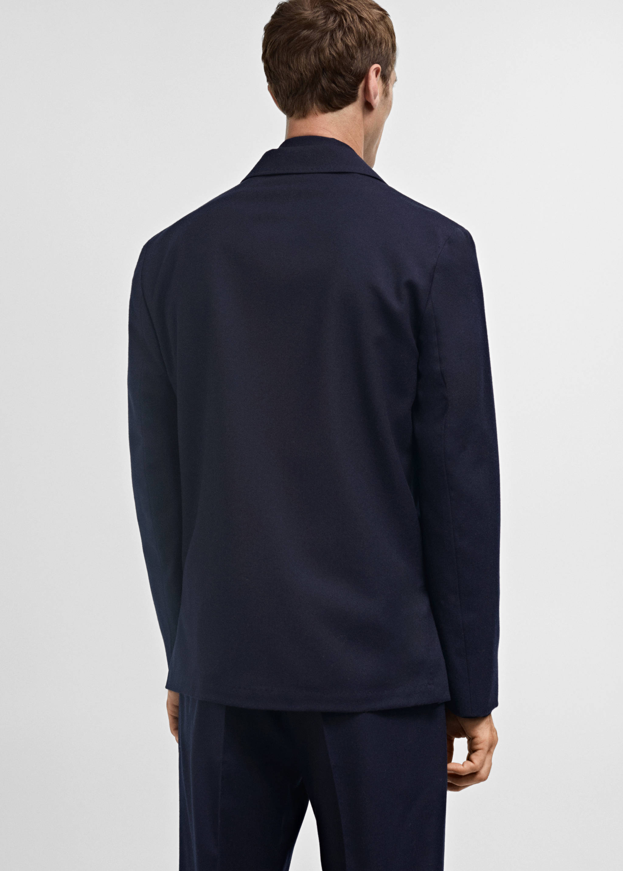 100% virgin wool flannel suit jacket - Reverse of the article