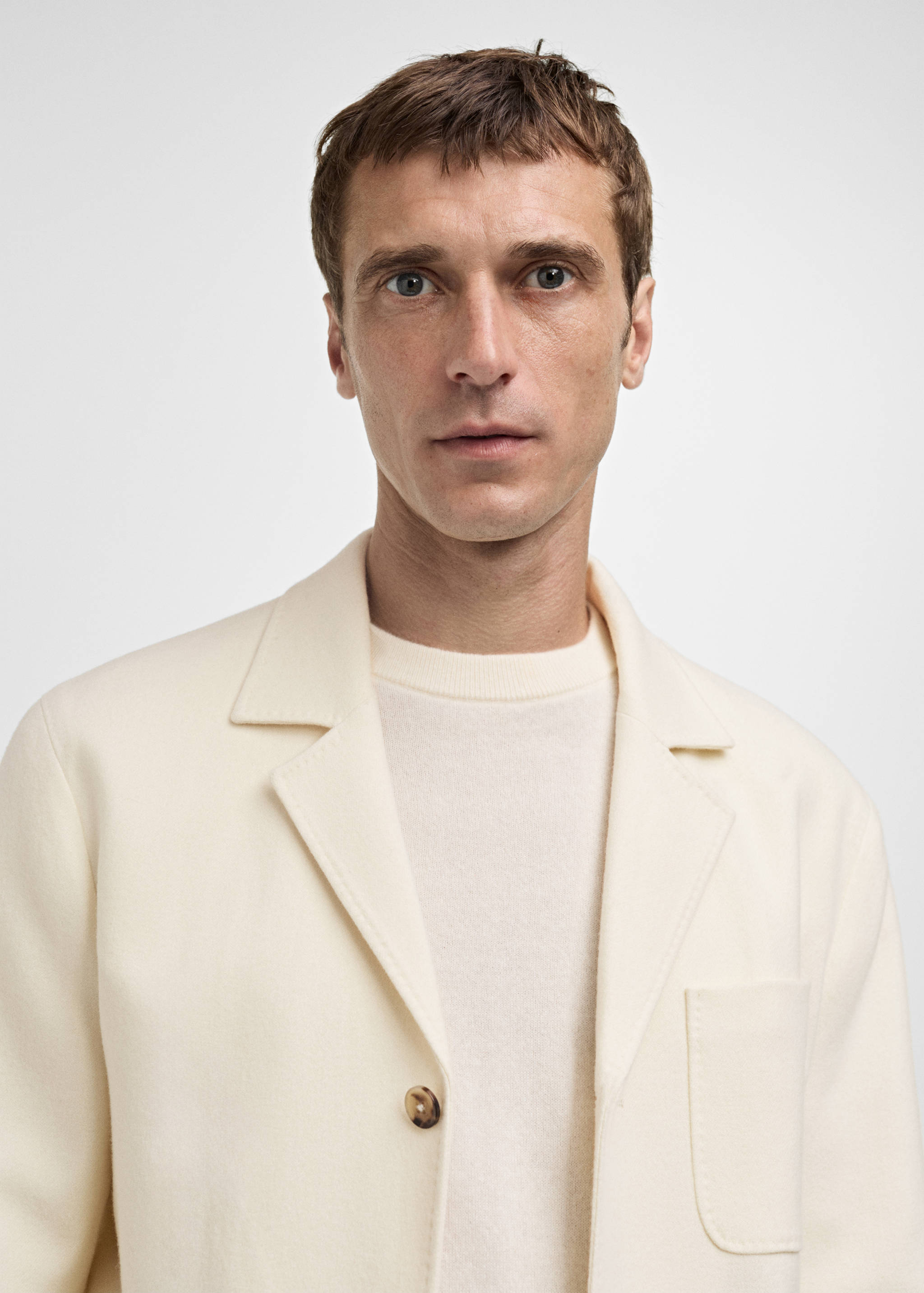 Italian virgin wool flannel suit jacket - Details of the article 1