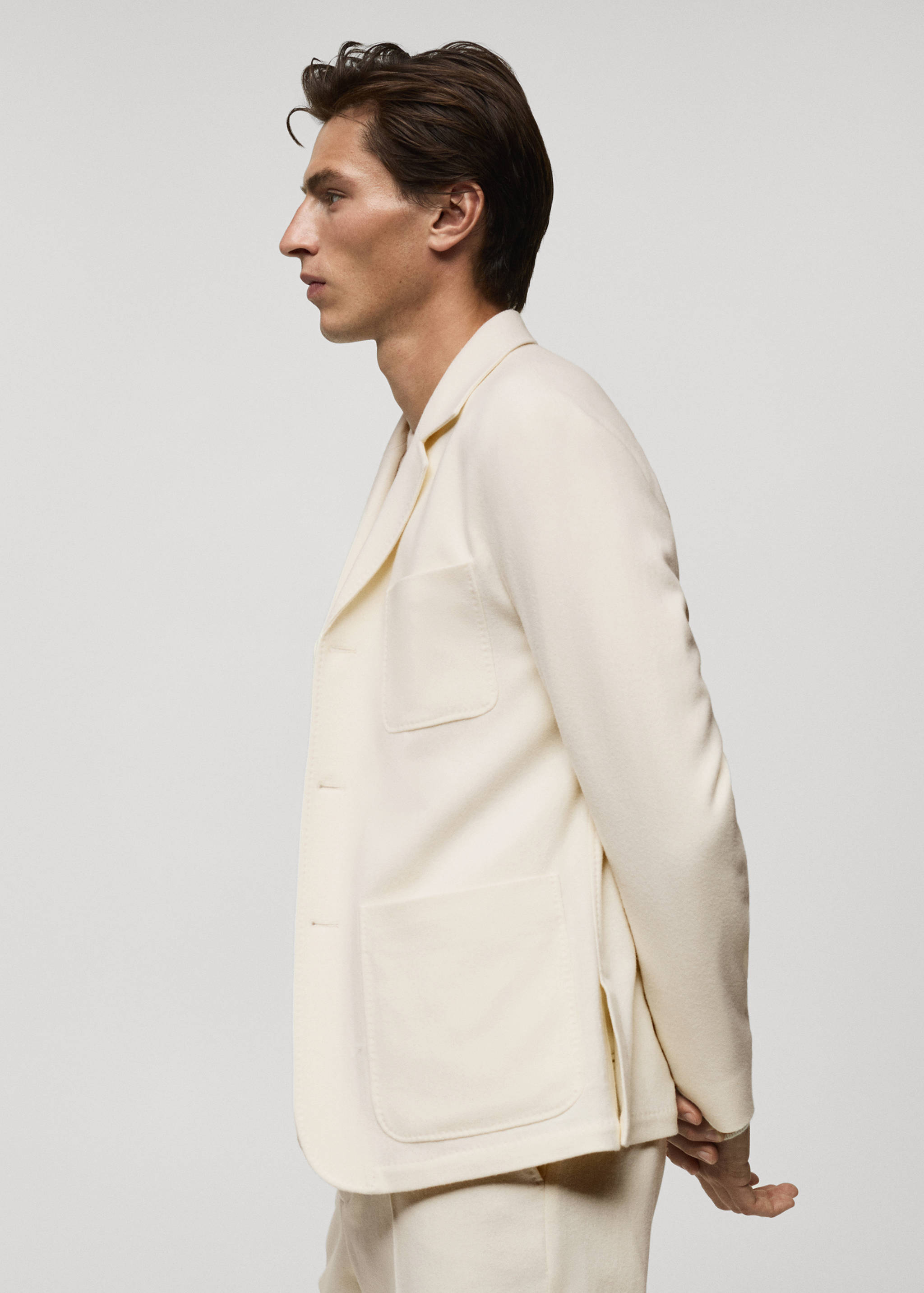 Italian virgin wool flannel suit jacket - Details of the article 6