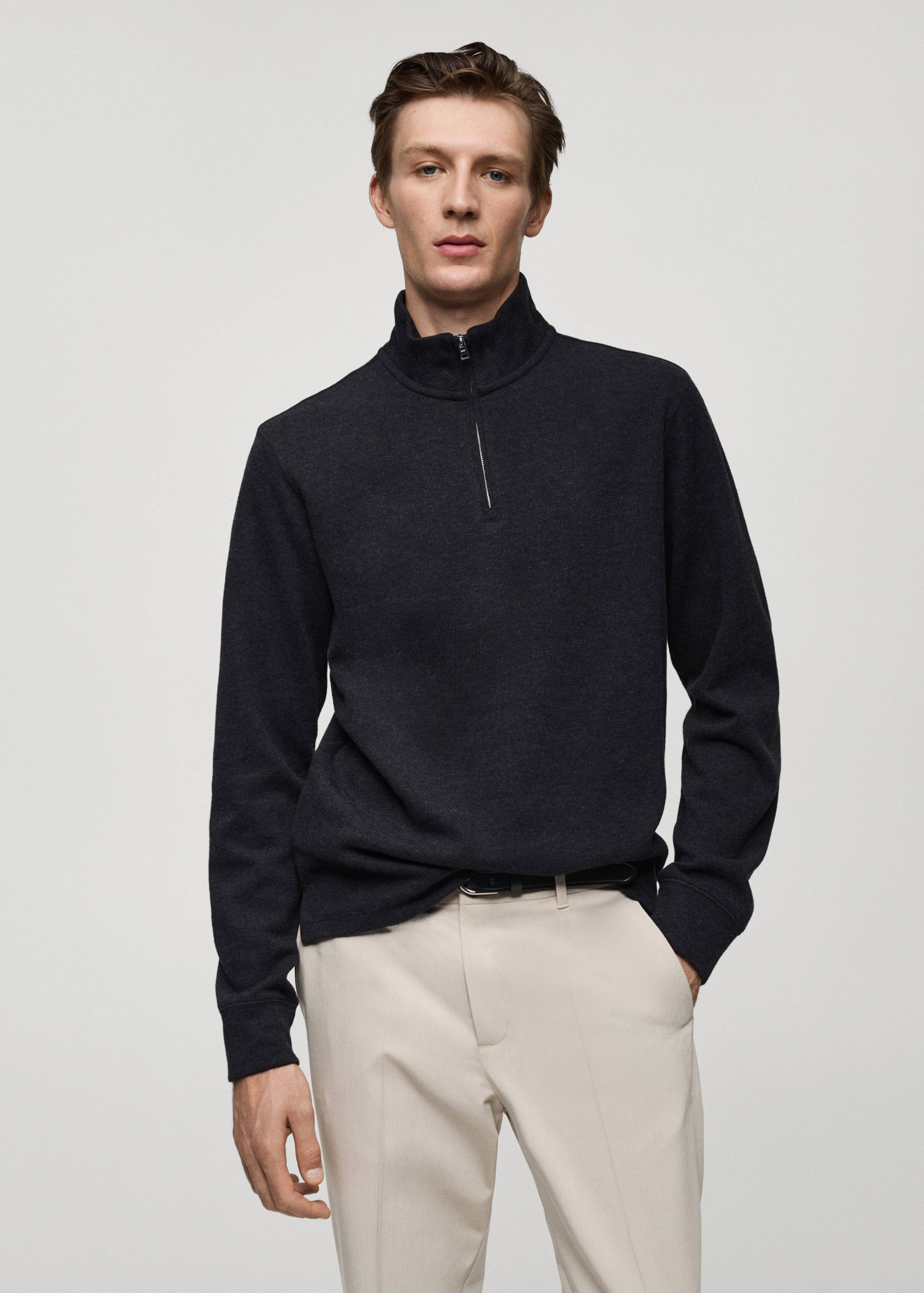Ribbed sweatshirt collar - Medium plane