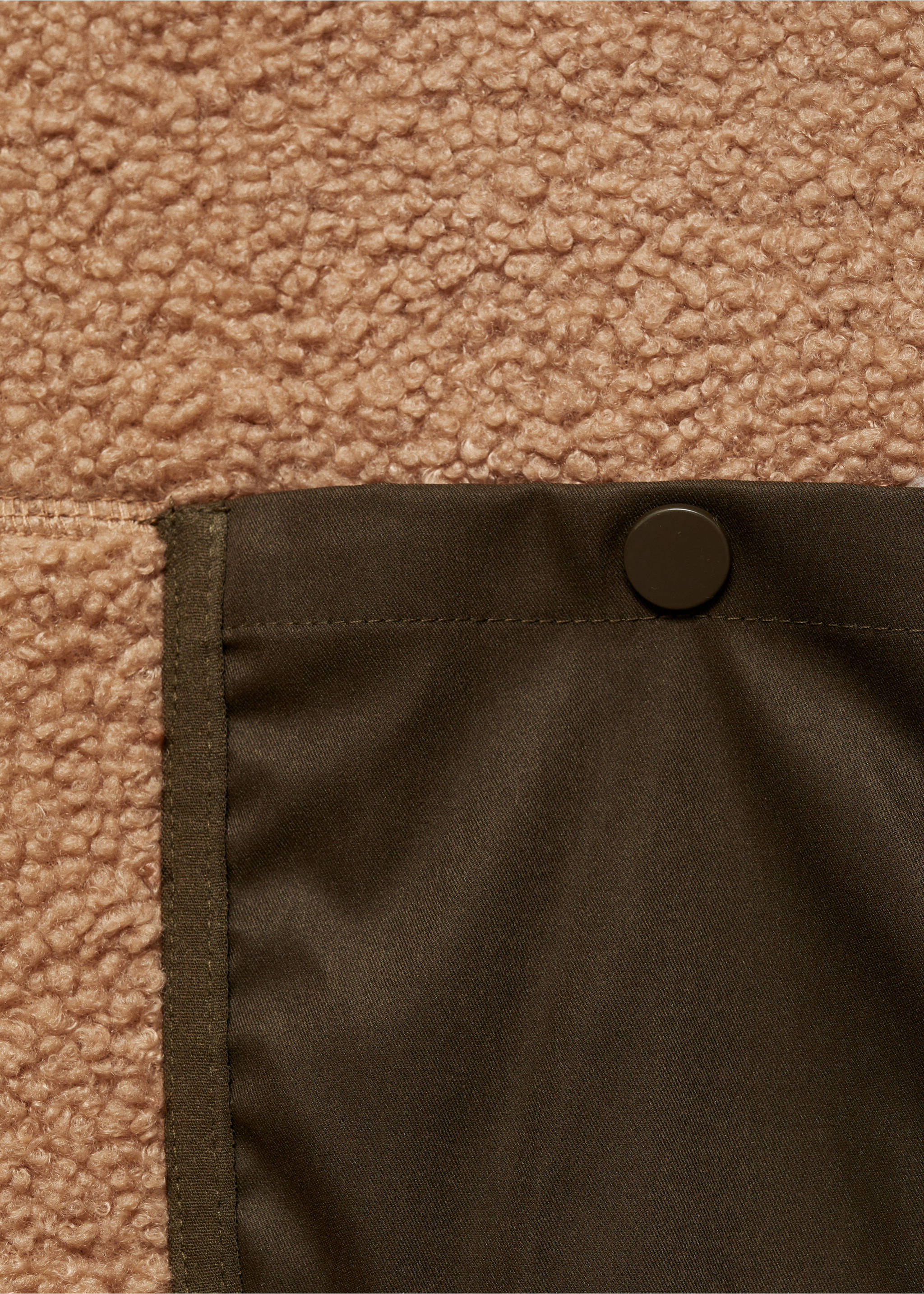 Sudadera borreguito bolsillo - Detalle del artículo 0, Marrón medio. Ref: 77027927-00.