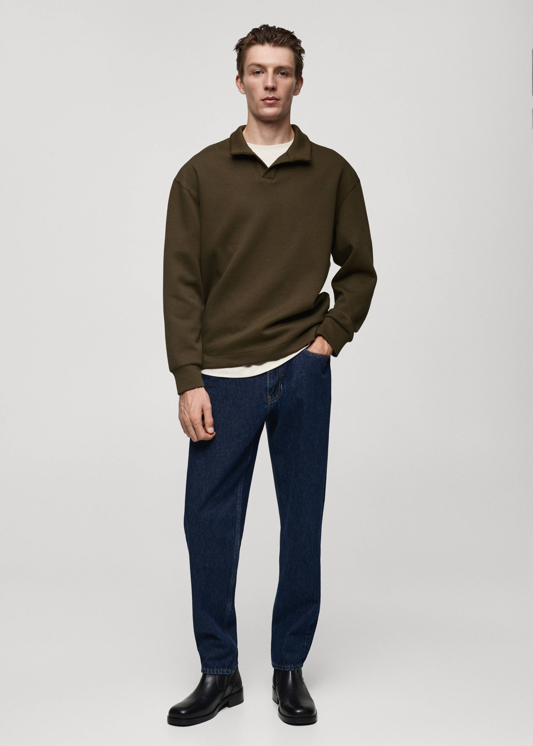 Relaxed-fit polo sweatshirt - General plane