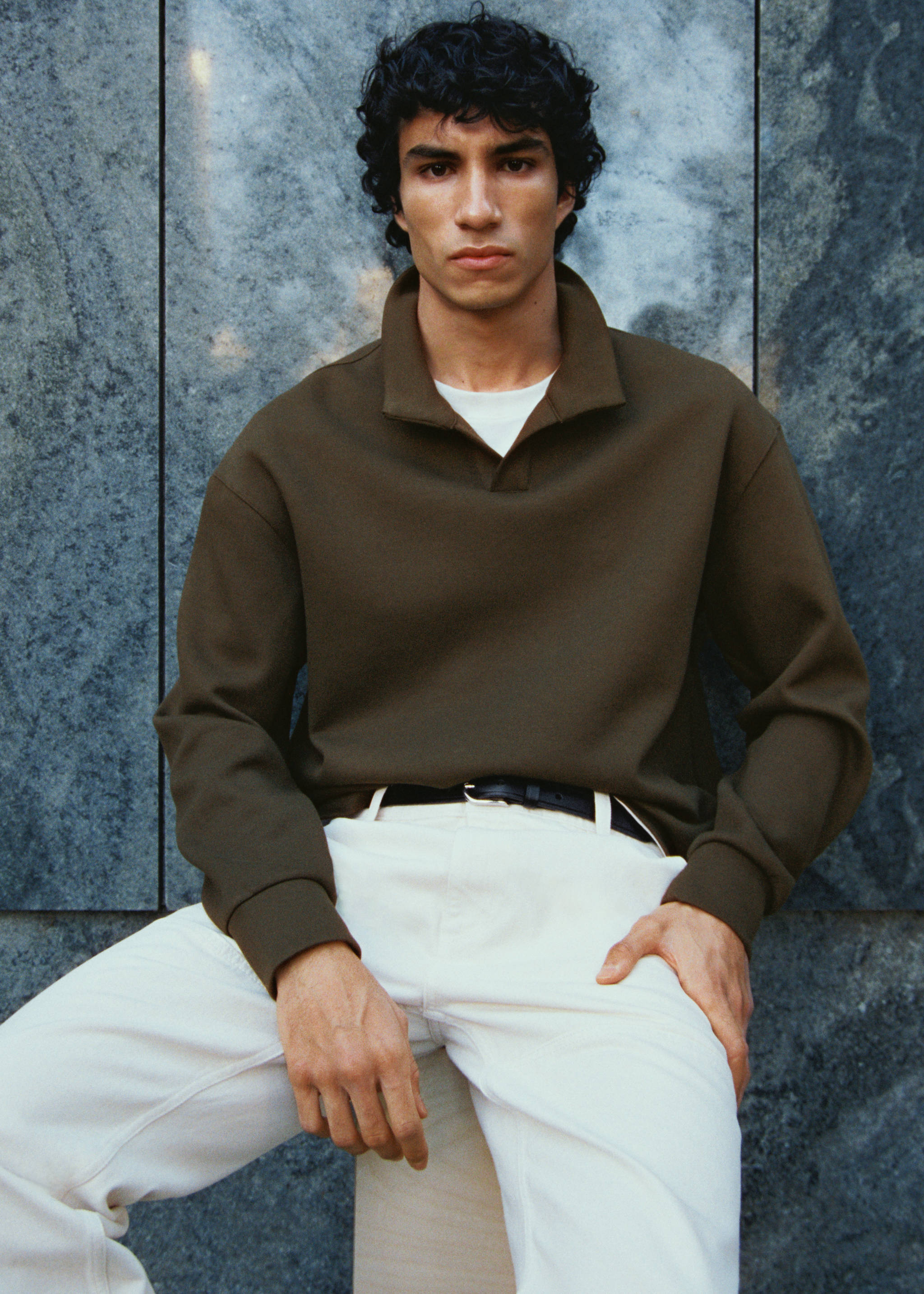Relaxed-fit polo sweatshirt - Details of the article 3