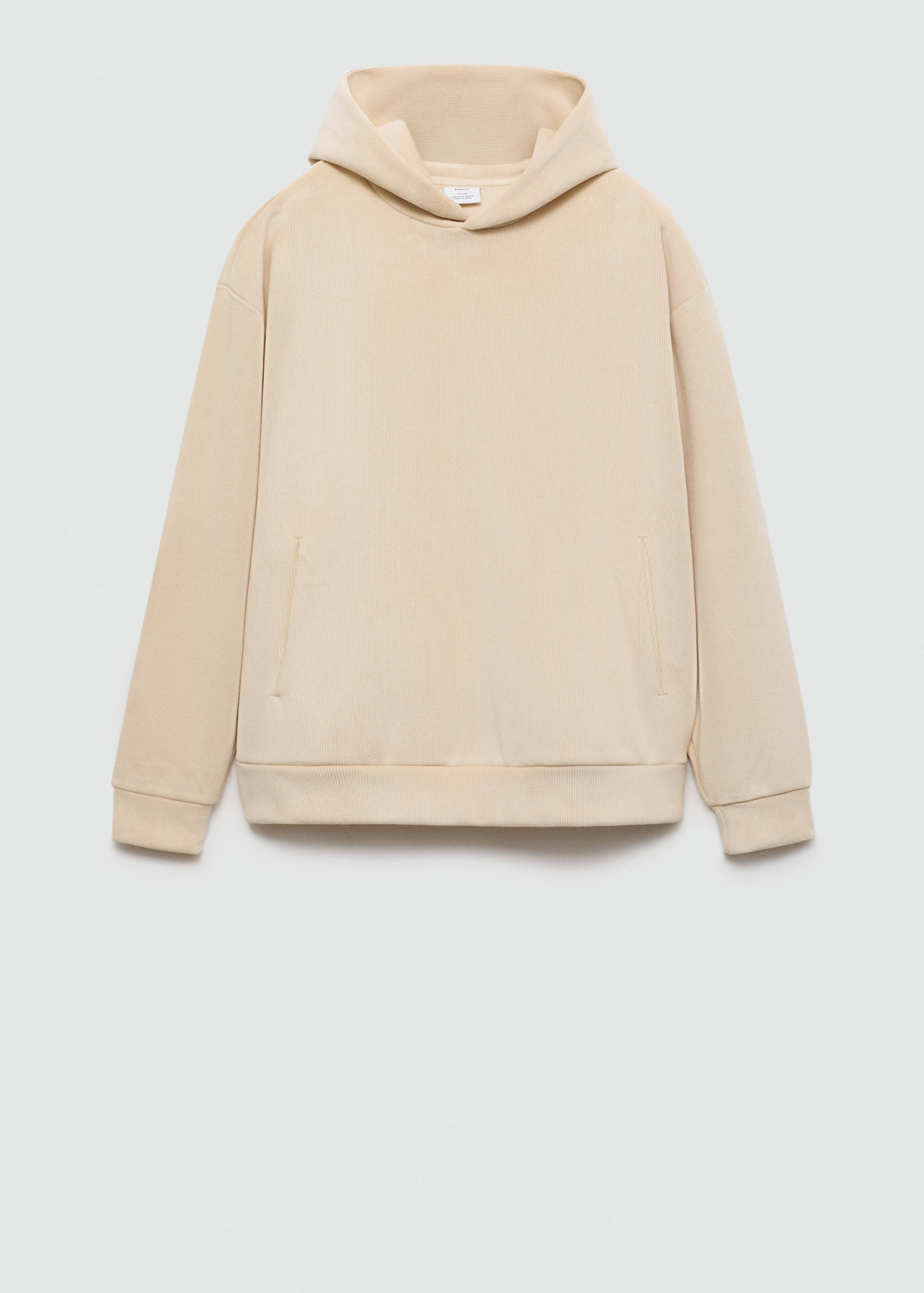 Corduroy hooded sweatshirt - Article without model